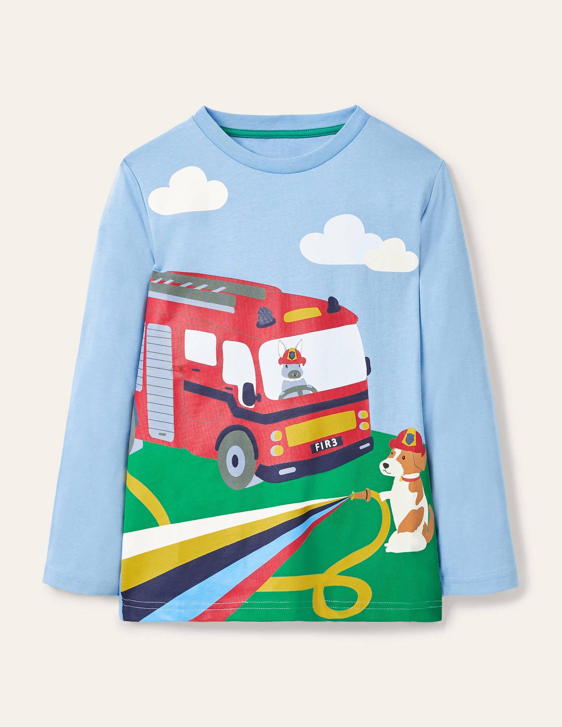 Vehicle Scene T-shirt-Surfboard Blue-1