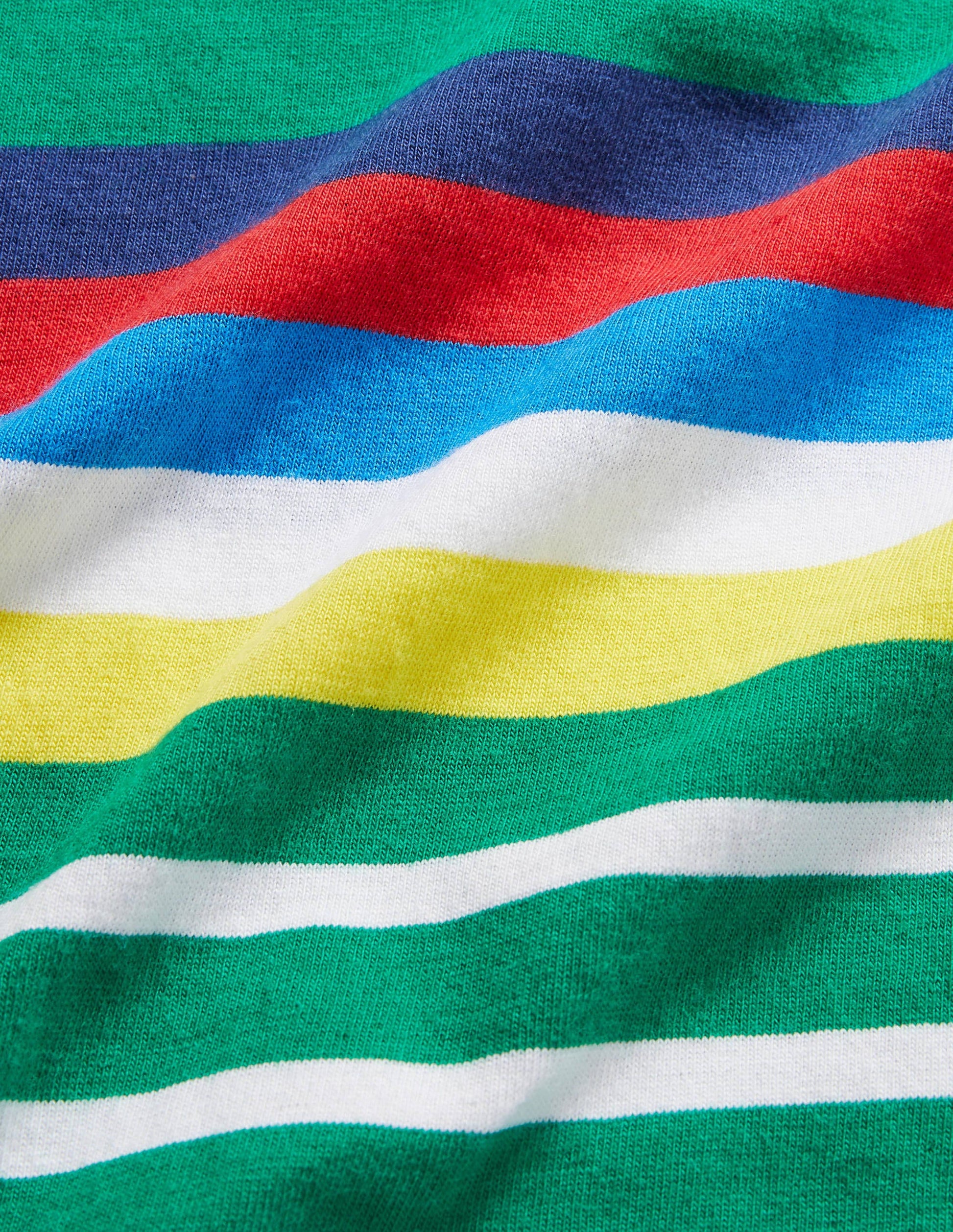 Rainbow Breton T-shirt-Highland Green Rainbow-3