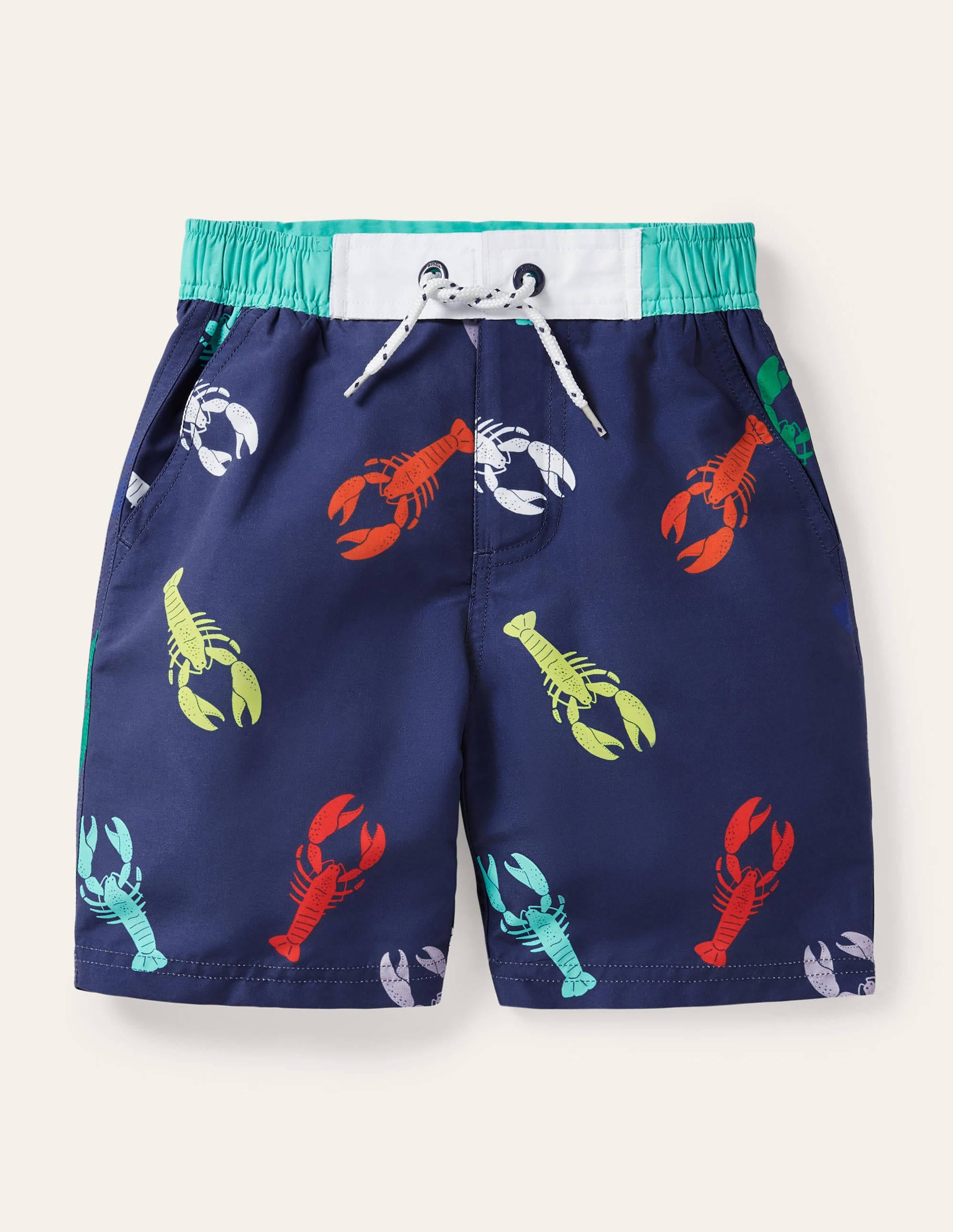 Board Shorts-College Navy Lobsters - Image 1