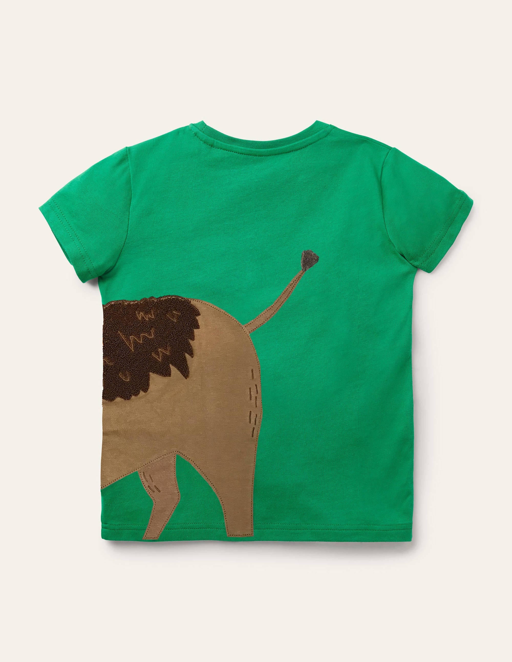 Exotic Animal Appliqué T-shirt-Sapling Green Warthog - Image 2