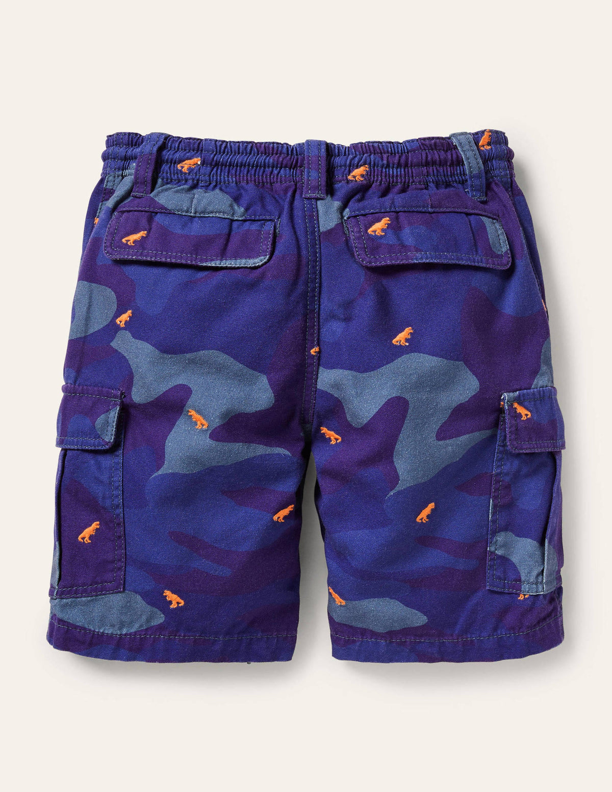 Cargo Shorts-Blue Camouflage Dinosaurs - Image 2