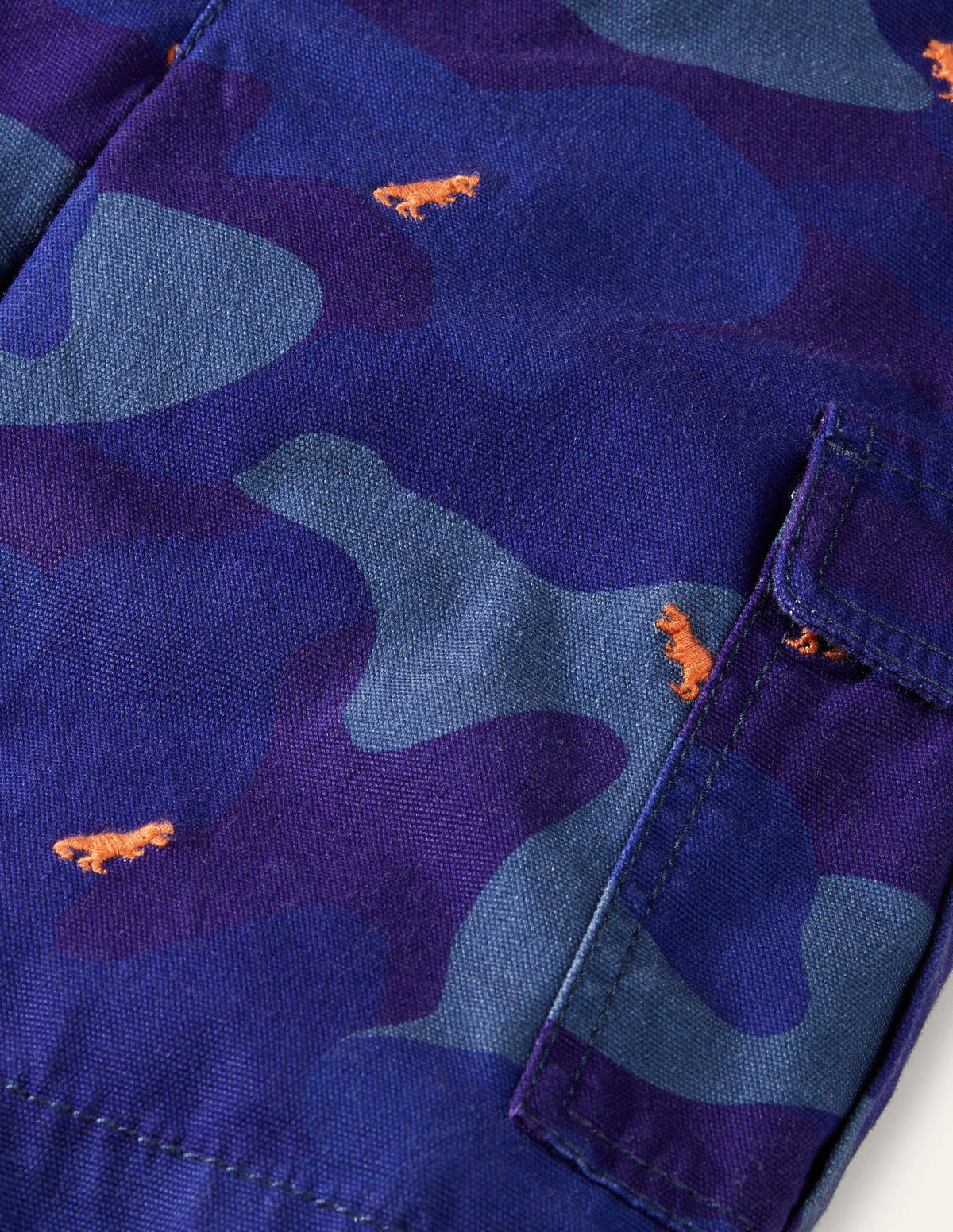 Cargo Shorts-Blue Camouflage Dinosaurs-3