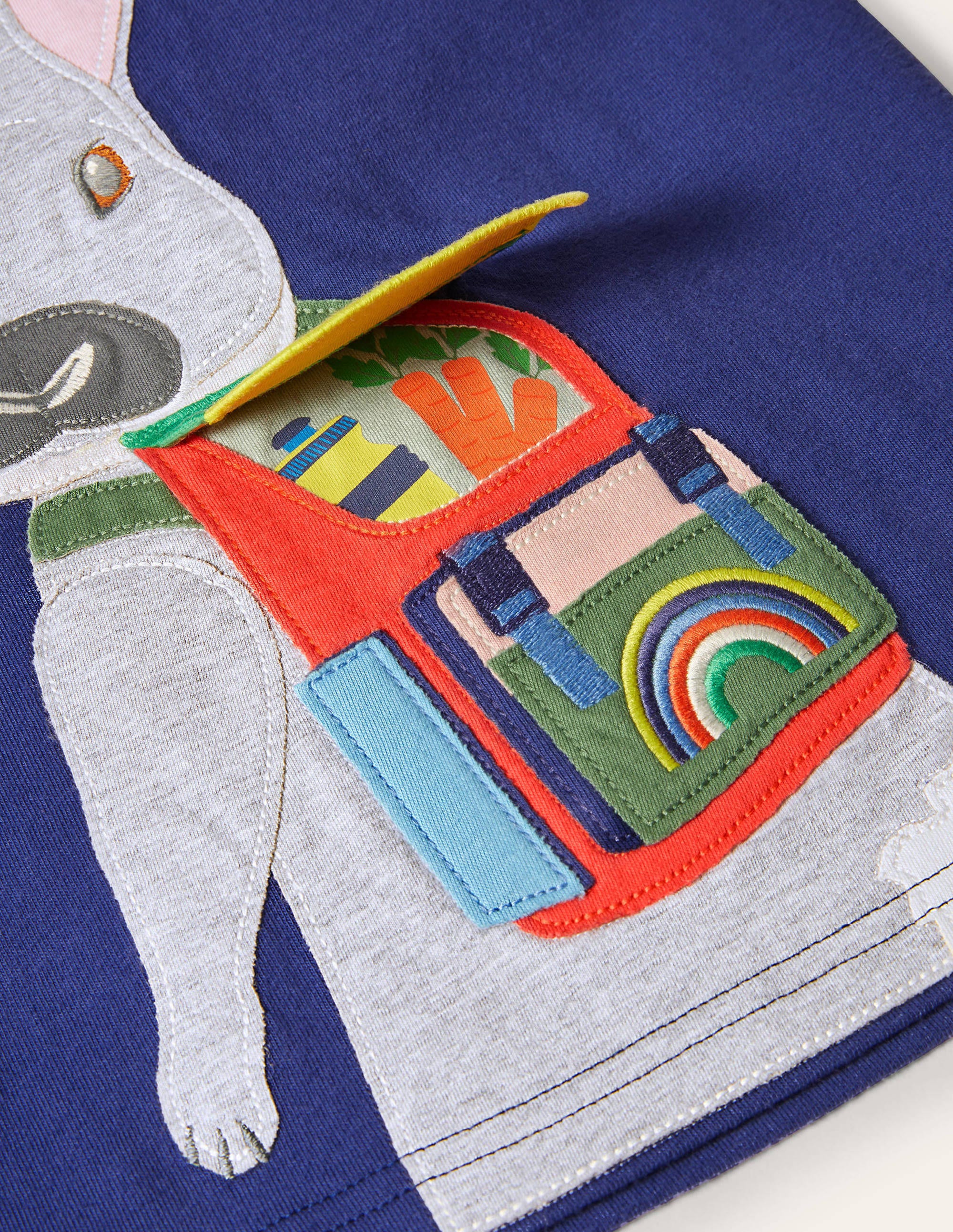Travelling Animals T-shirt-Starboard Blue Bunny - Image 3