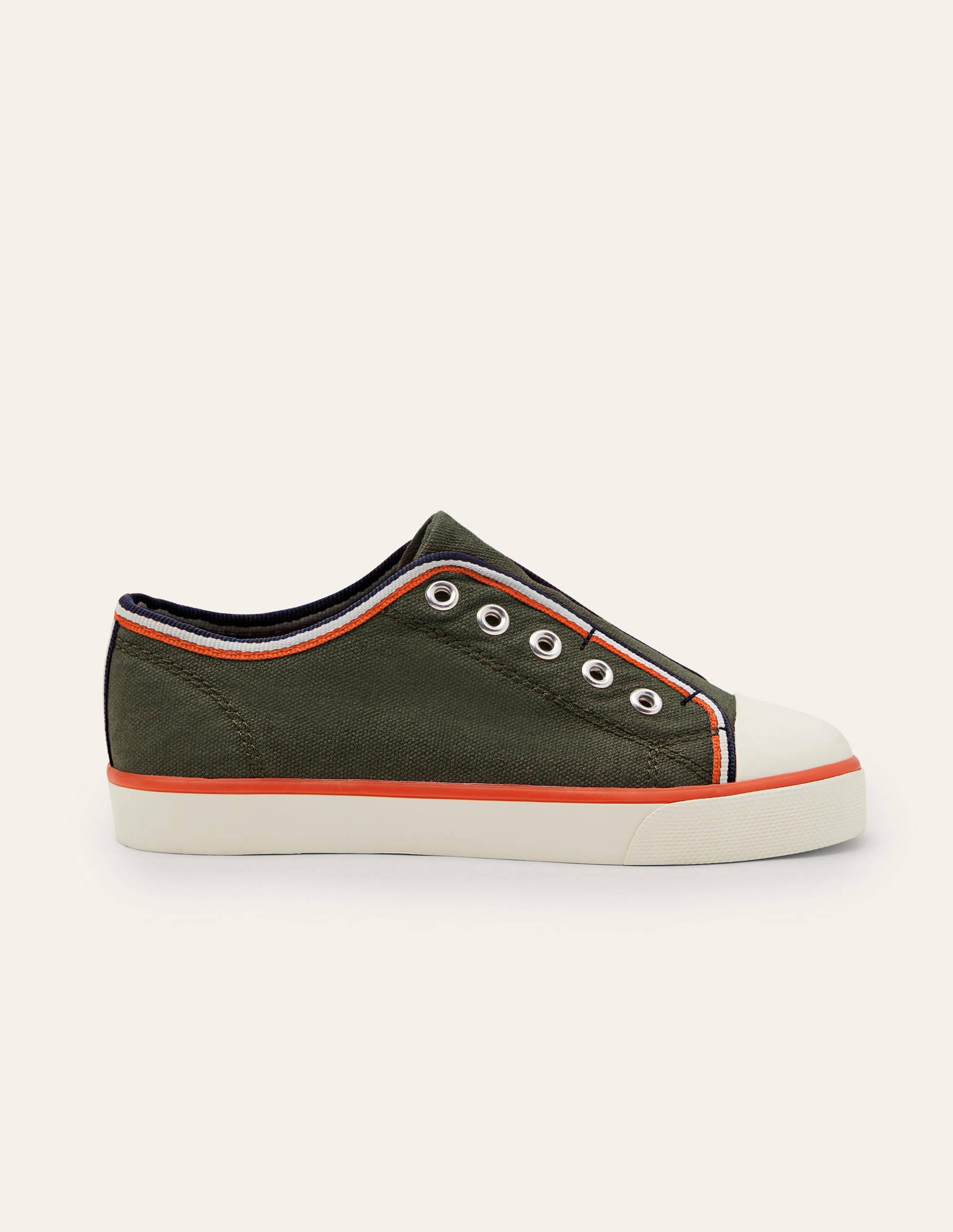 Laceless Canvas Pull-ons-Khaki - Image 2