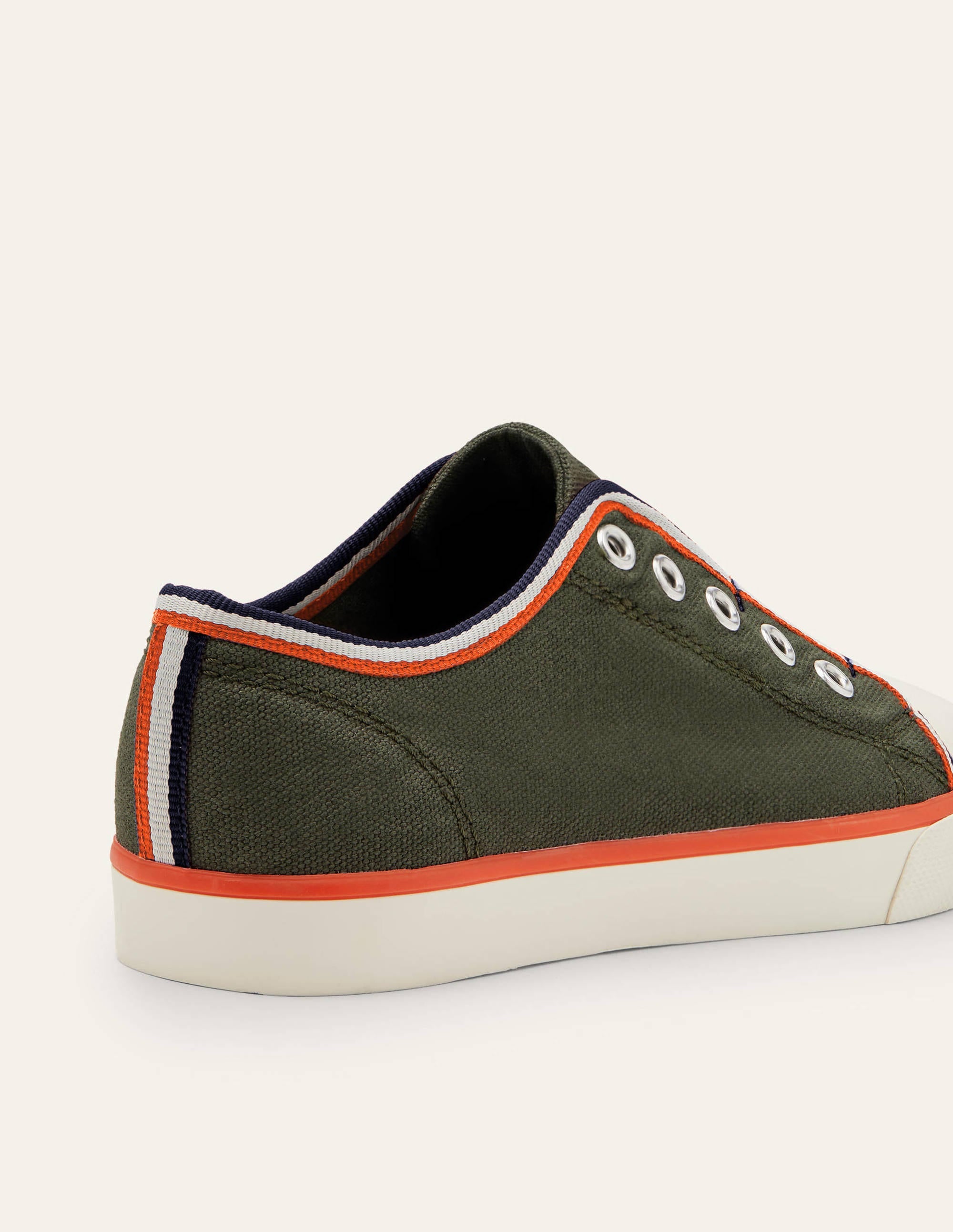 Laceless Canvas Pull-ons-Khaki - Image 3