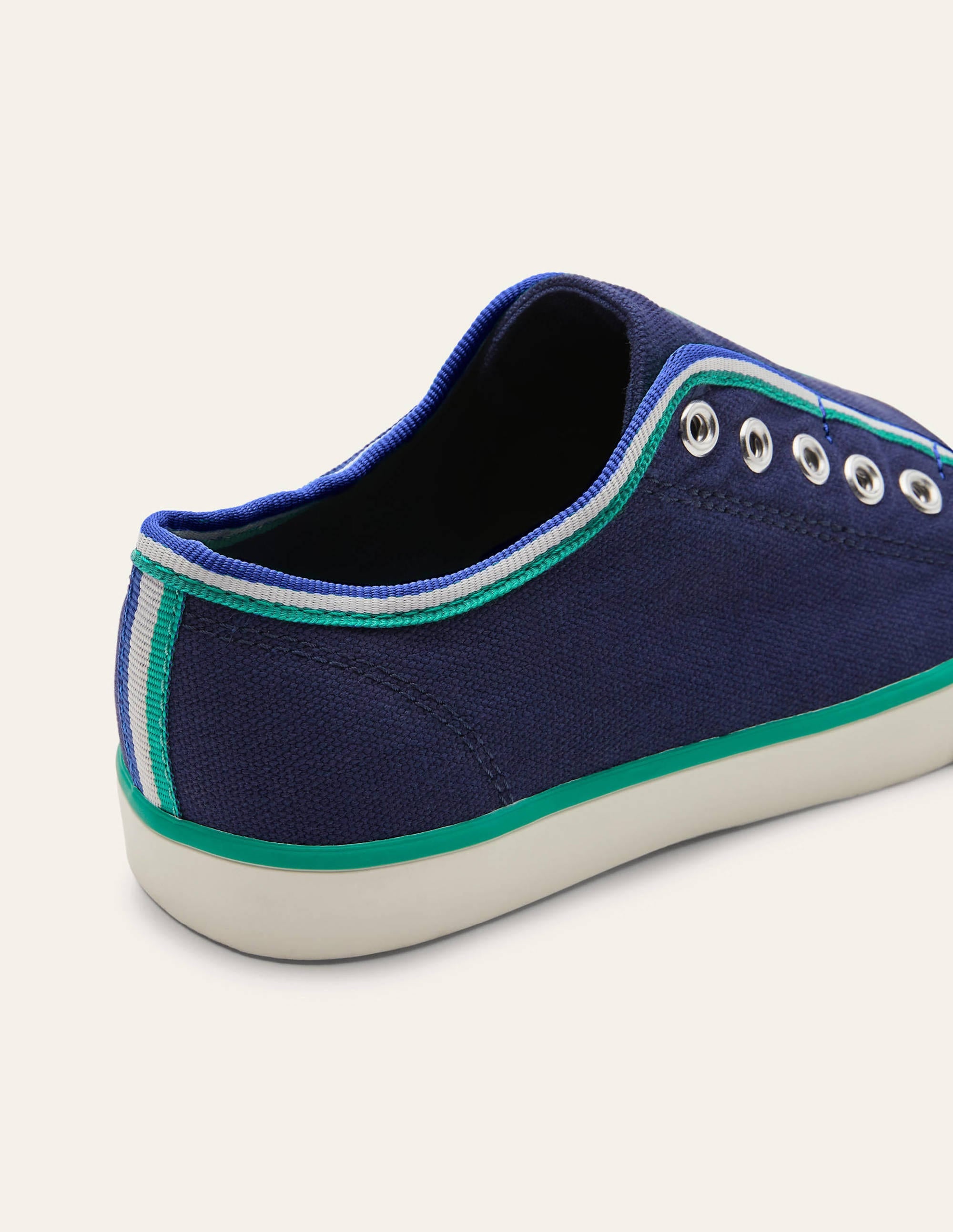 Laceless Canvas Pull-ons-College Navy - Image 3