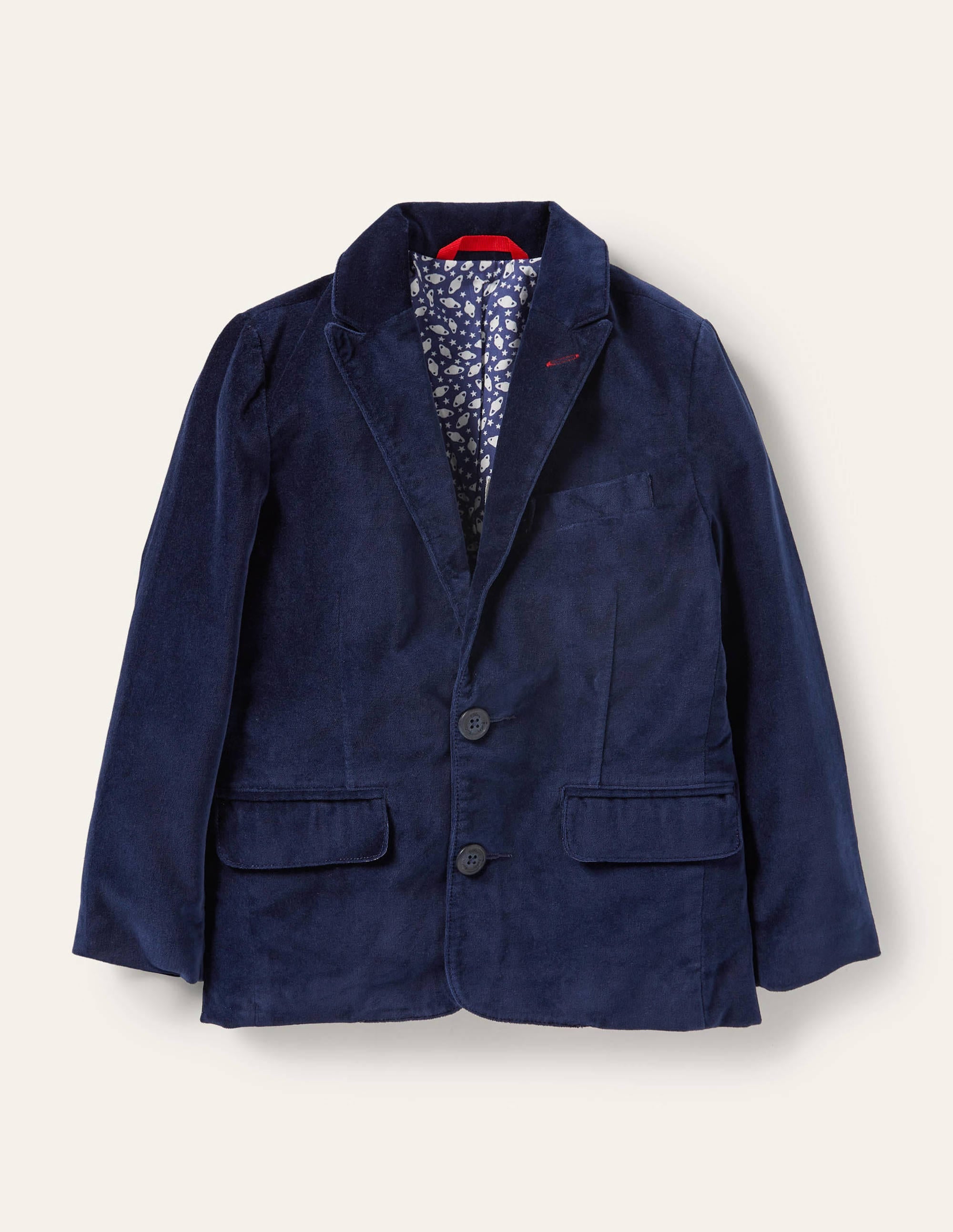Velvet Party Blazer-College Navy - Image 1