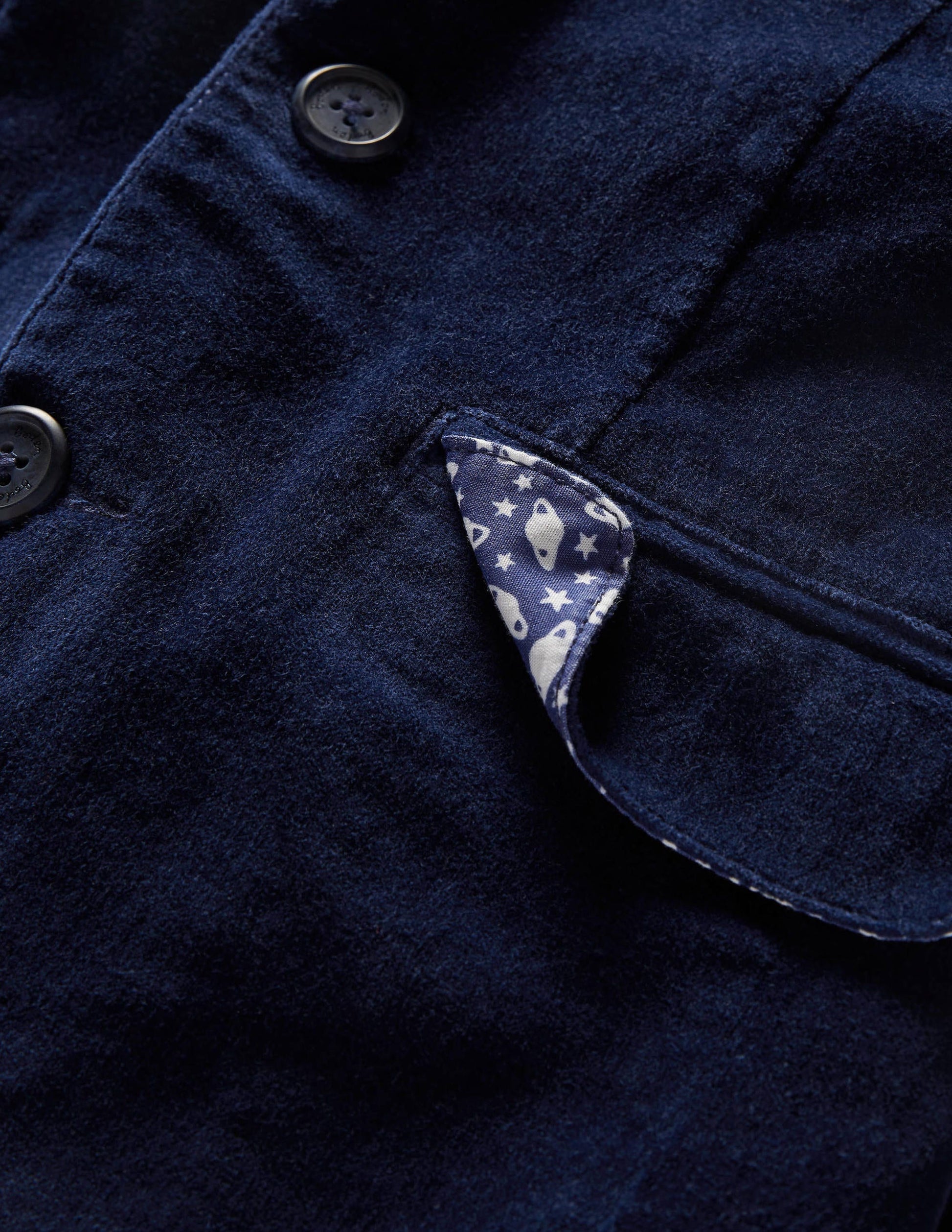 Velvet Party Blazer-College Navy-3