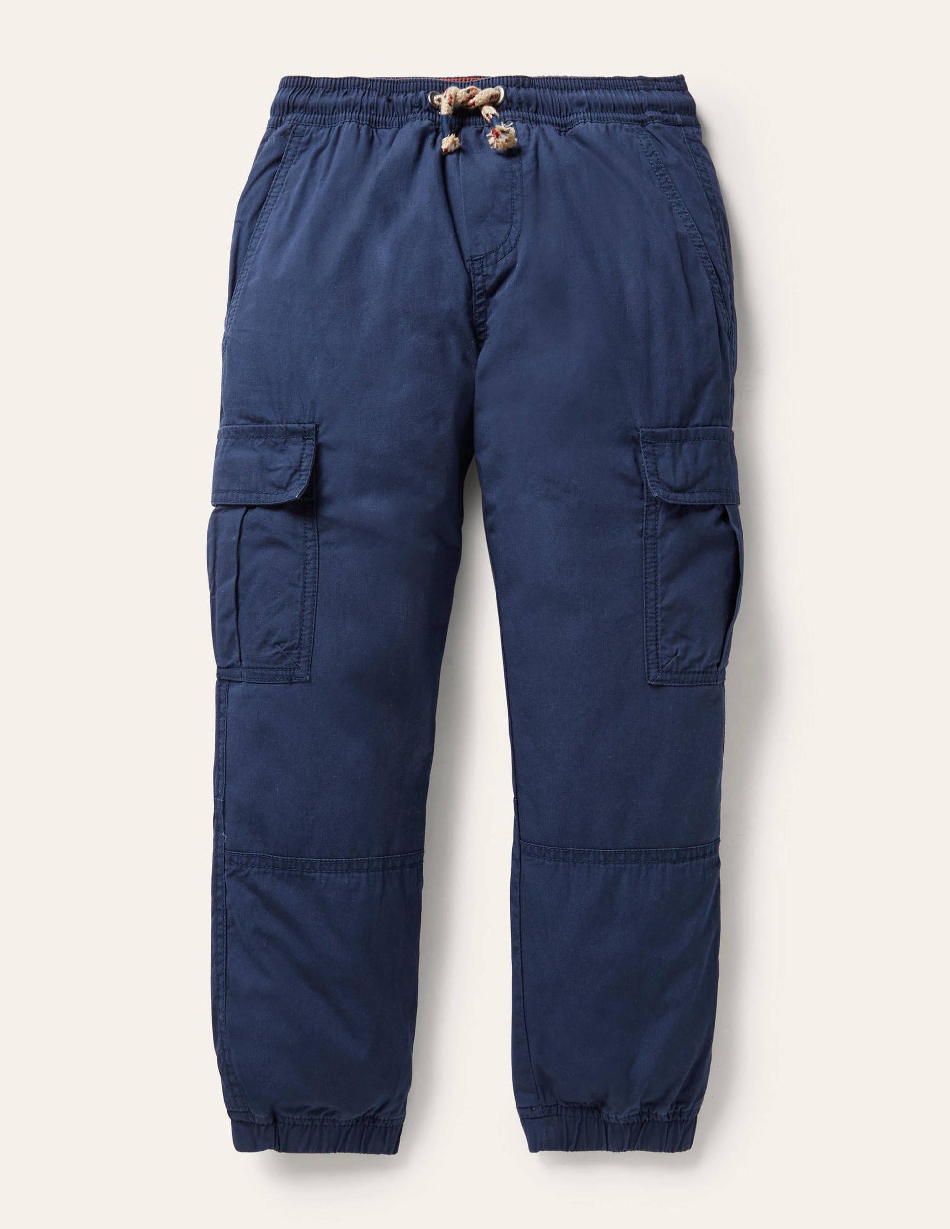 Lined Utility Cargo Trousers-College Navy-1