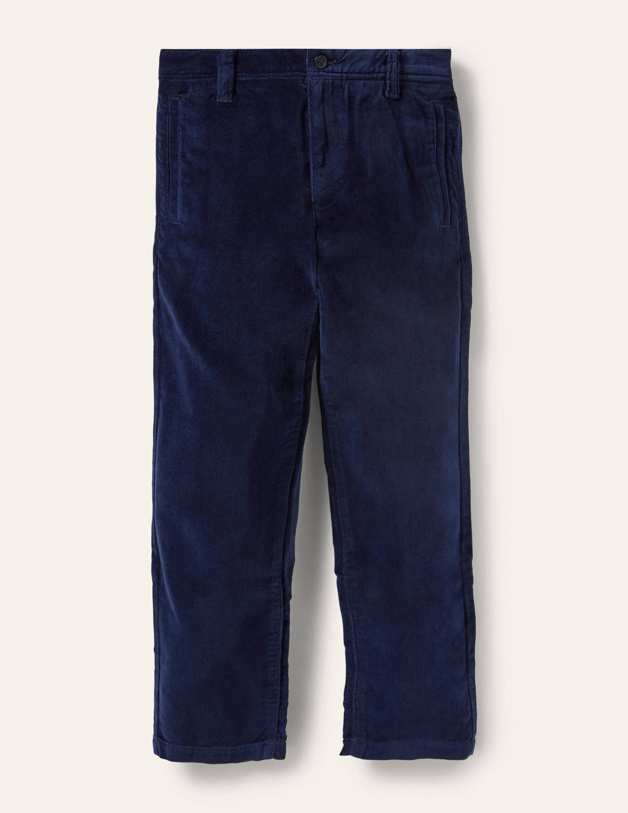 Smart Velvet Trousers-College Navy - Image 1