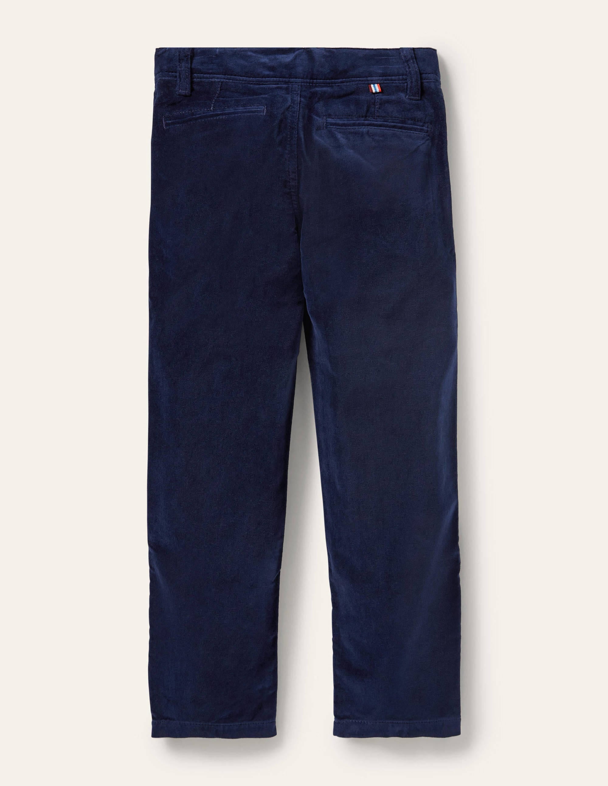 Smart Velvet Trousers-College Navy - Image 2