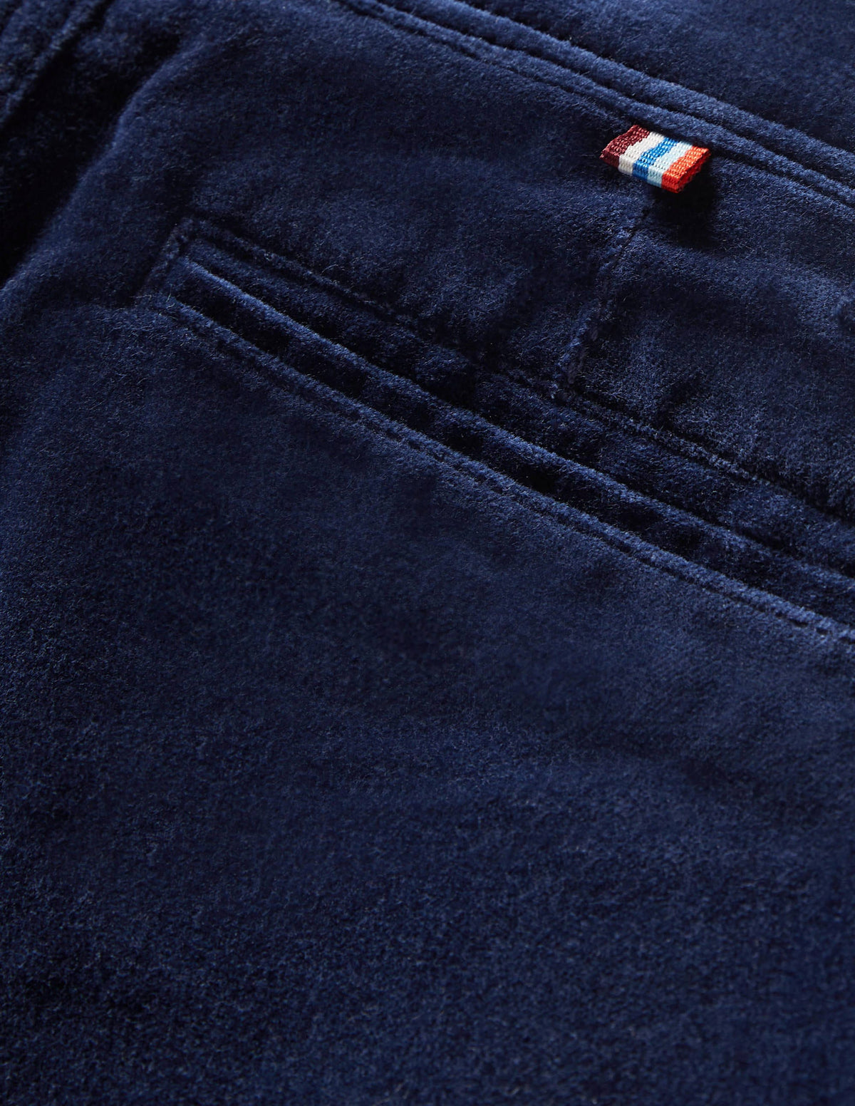 Smart Velvet Trousers-College Navy-3
