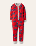 Snug All-In-One Pyjamas-Rockabilly Red Bears