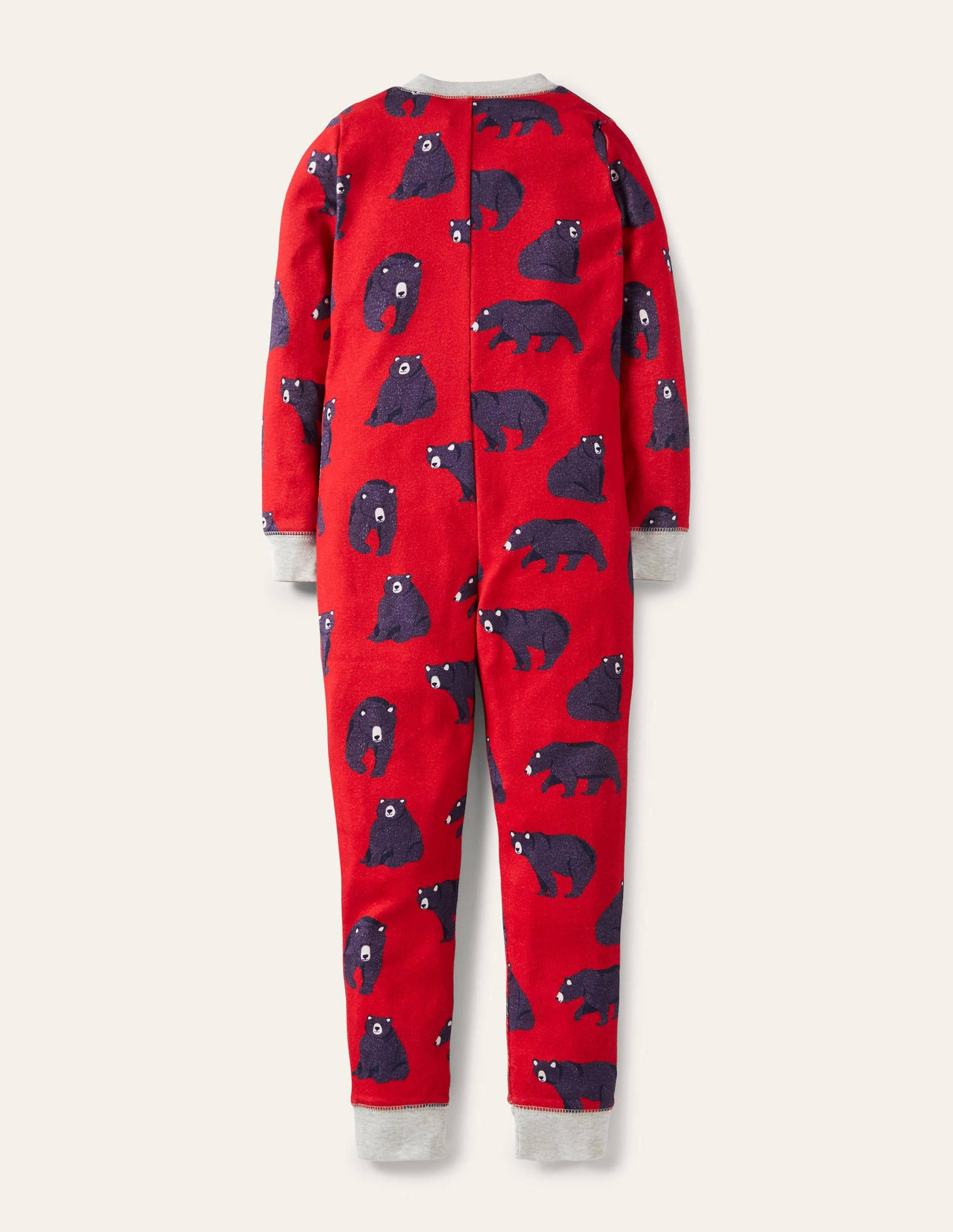 Snug All-In-One Pyjamas-Rockabilly Red Bears-2