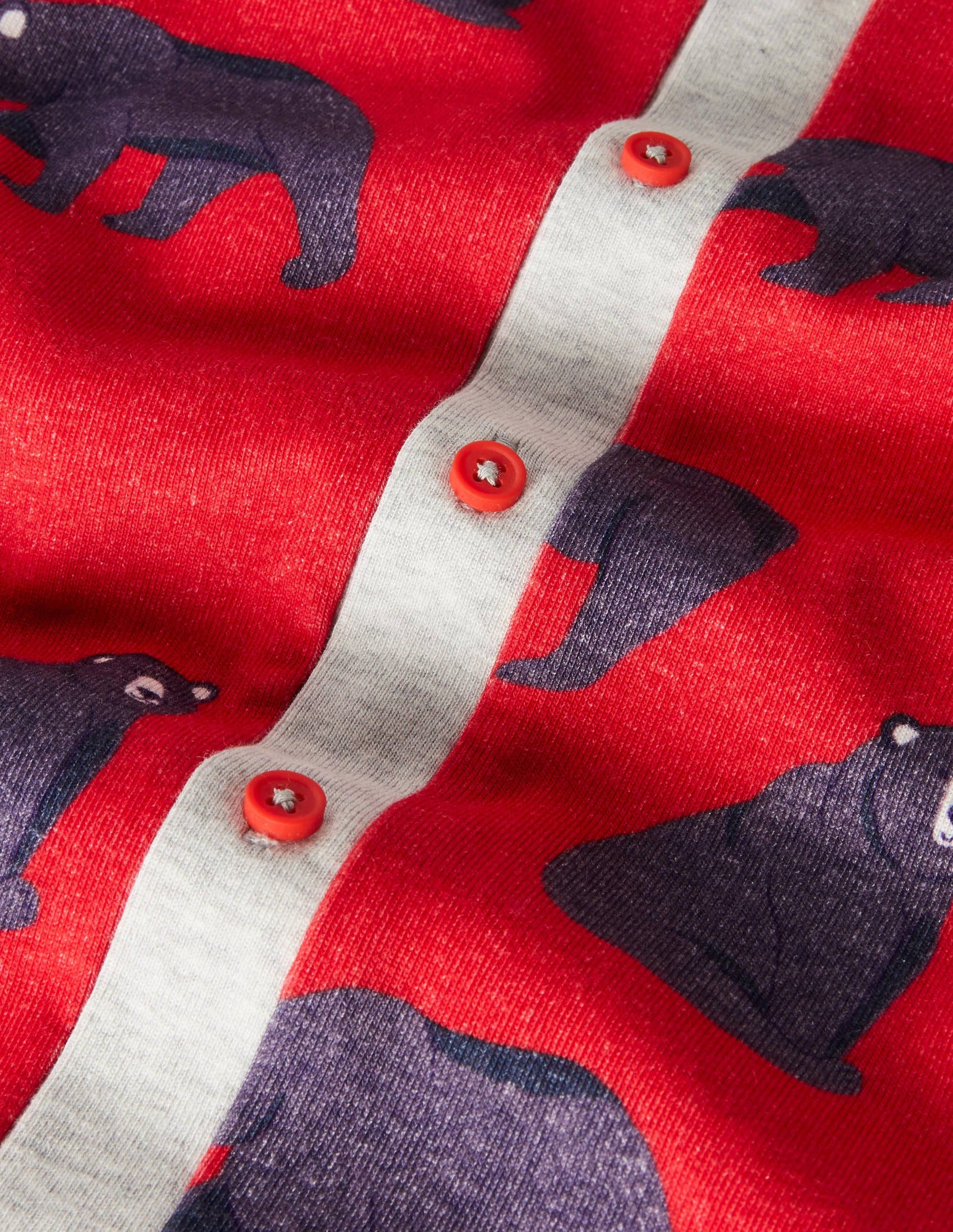 Snug All-In-One Pyjamas-Rockabilly Red Bears-3