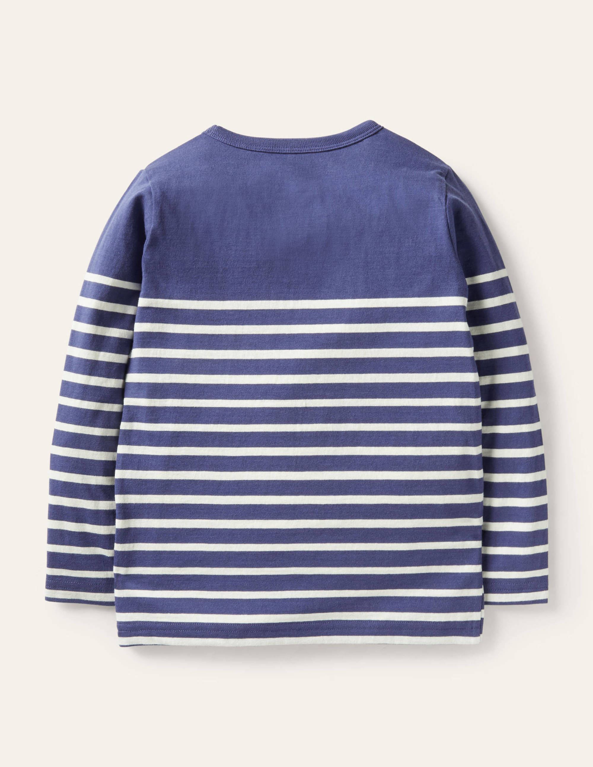 Appliqué Breton T-shirt-Starboard Blue/Ivory Dinos - Image 2