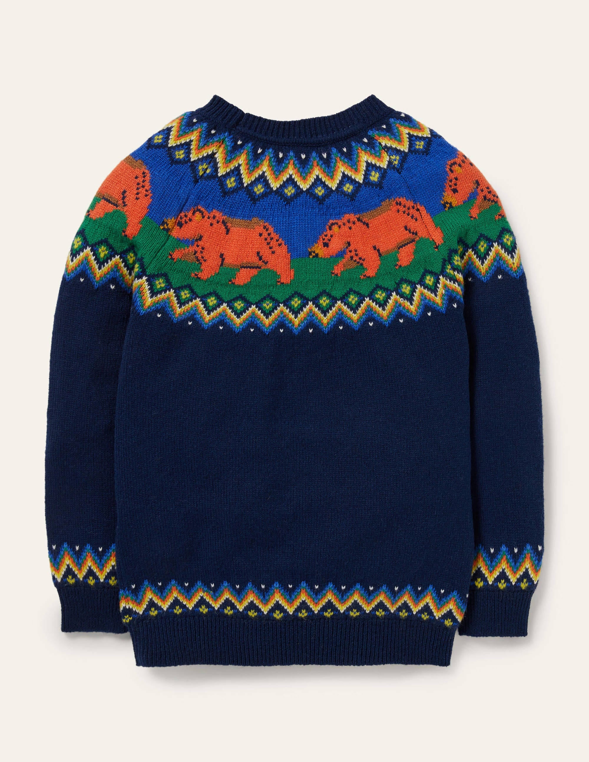 Fair Isle Crew Jumper-College Navy Bears - Image 2