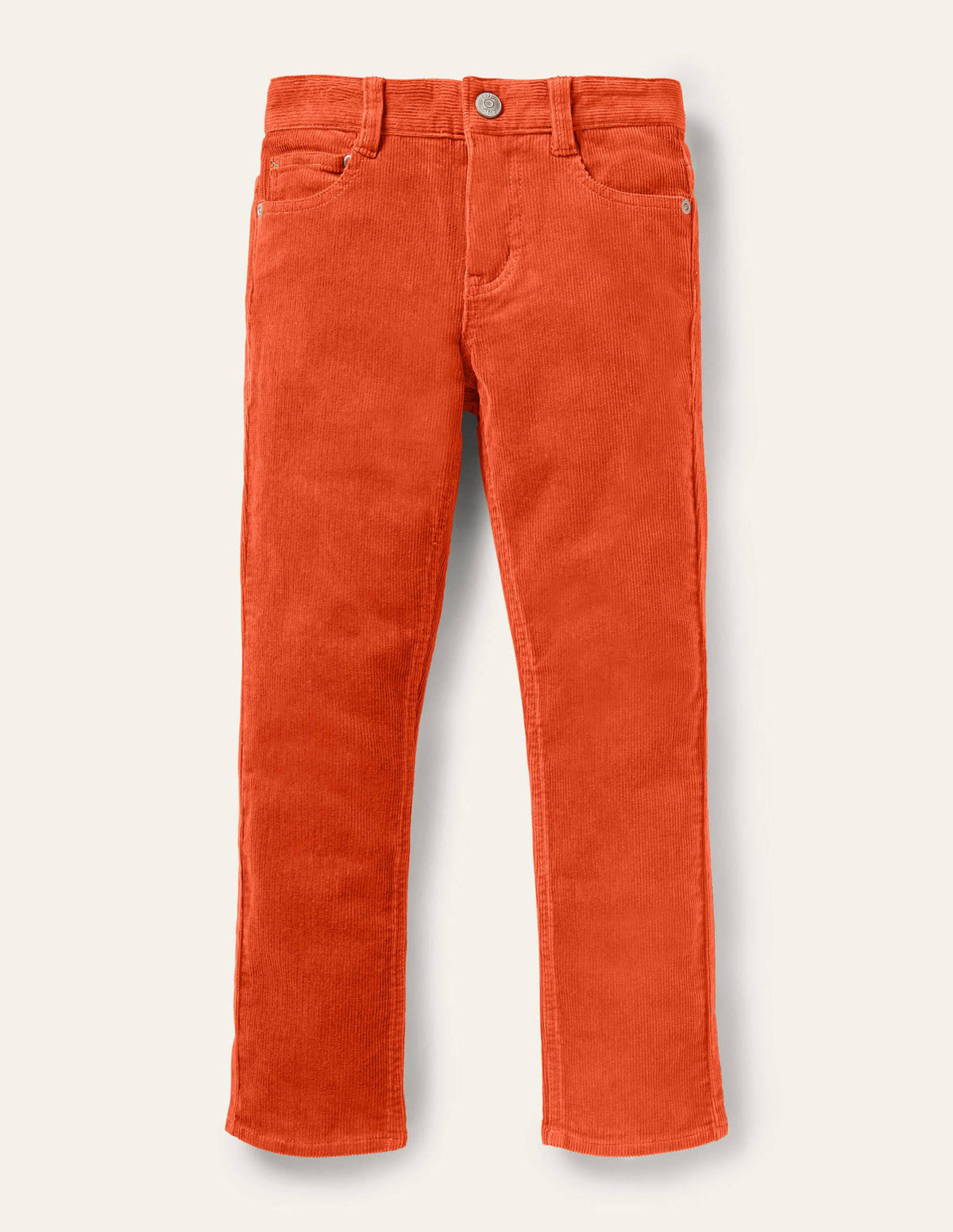 Slim Cord Stretch Jeans-Autumn Maple Orange - Image 1
