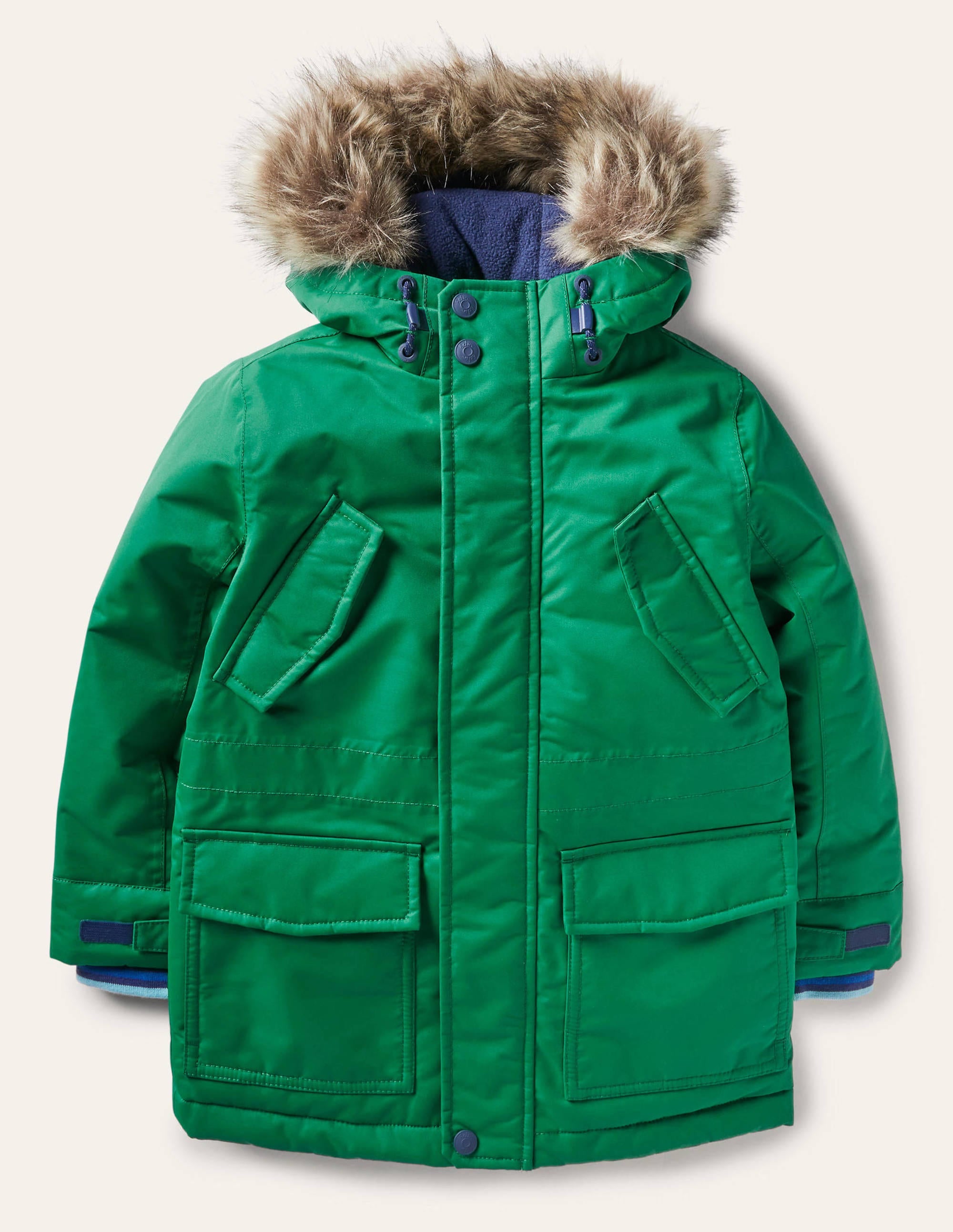 Cosy Waterproof Parka-Forest Green - Image 1