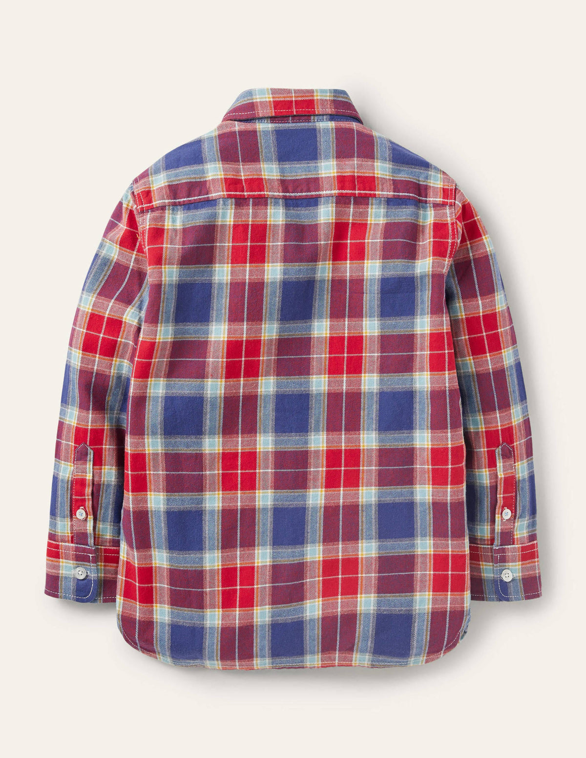 Cosy Brushed Check Shirt-Rockabilly Red/Starboard Blue - Image 2