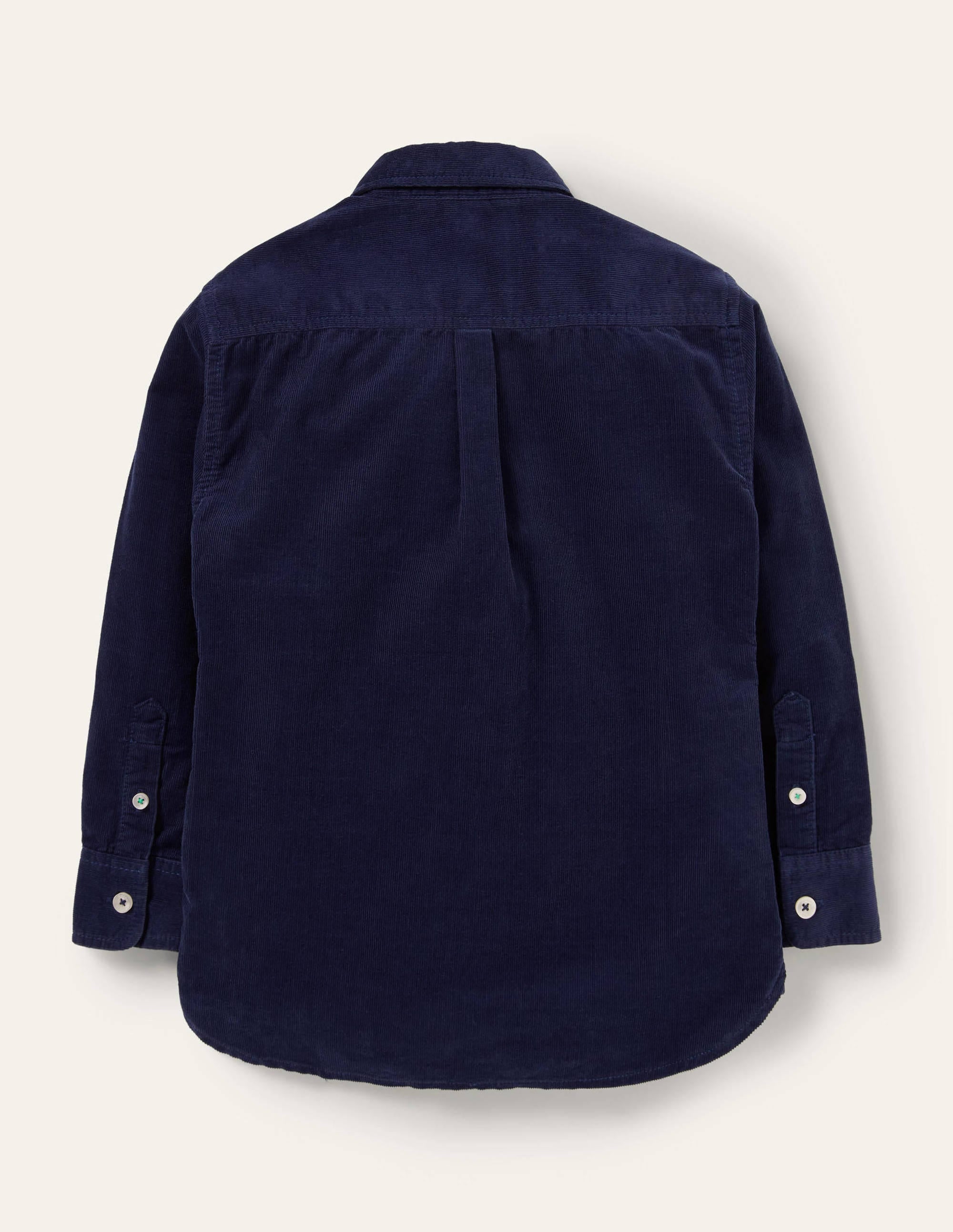 Embroidered Cord Shirt-College Navy Animals - Image 2