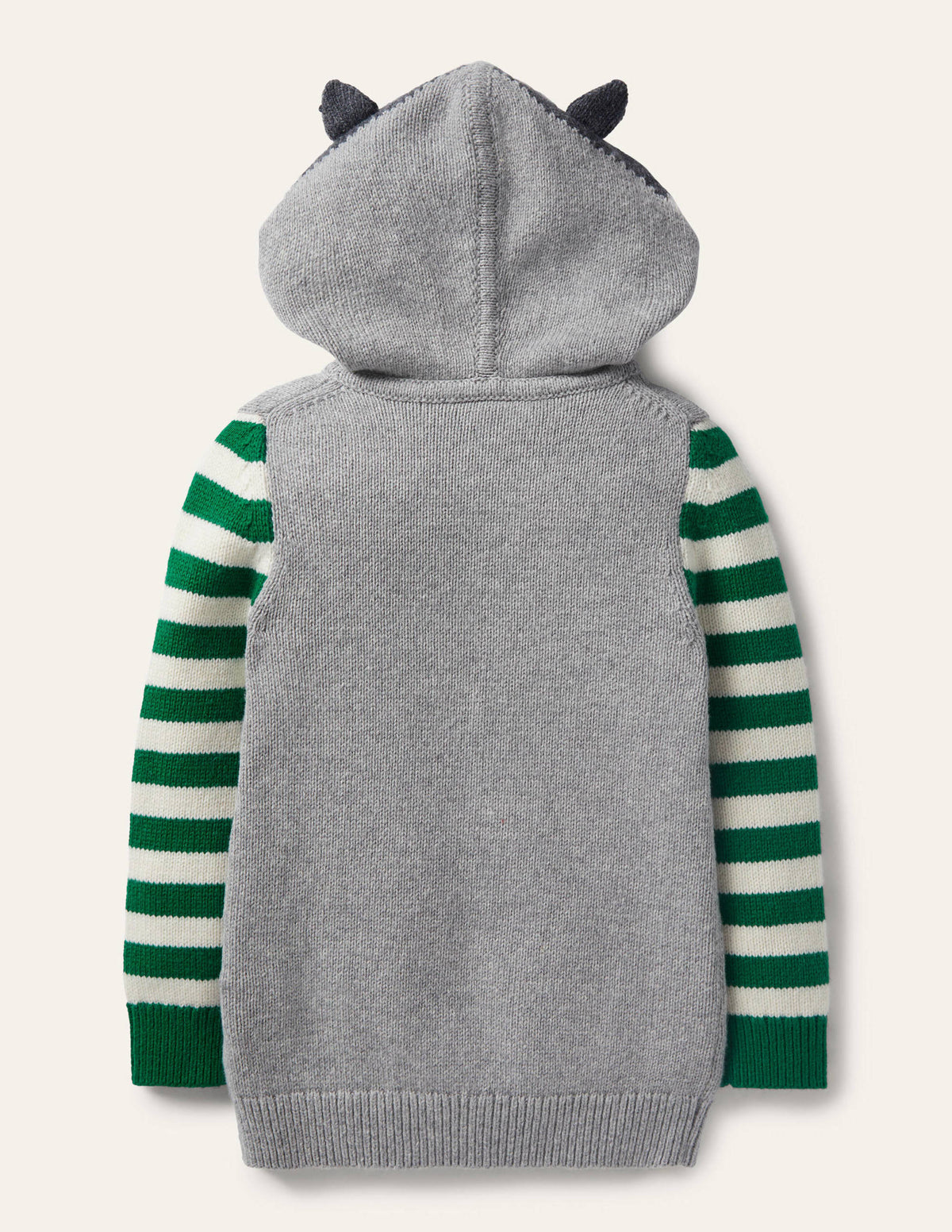 Woodland Knitted Hoodie-Grey Marl Badger-2