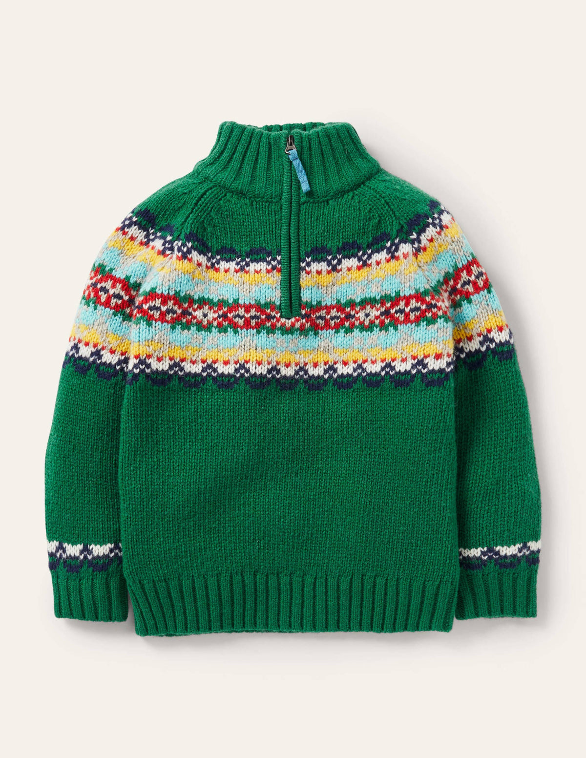 Half-zip Jumper-Highland Green Fair Isle - Image 1