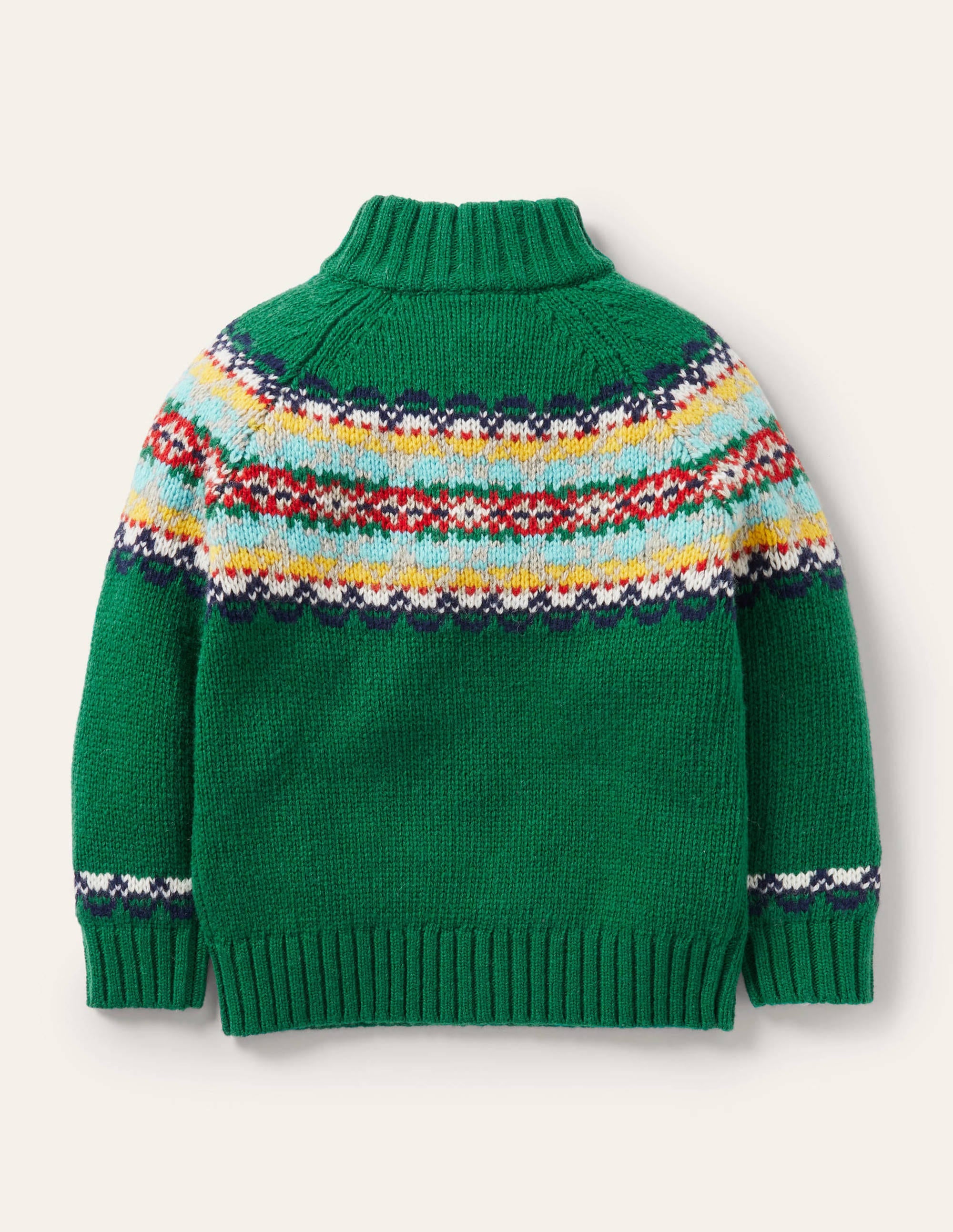 Half-zip Jumper-Highland Green Fair Isle - Image 2