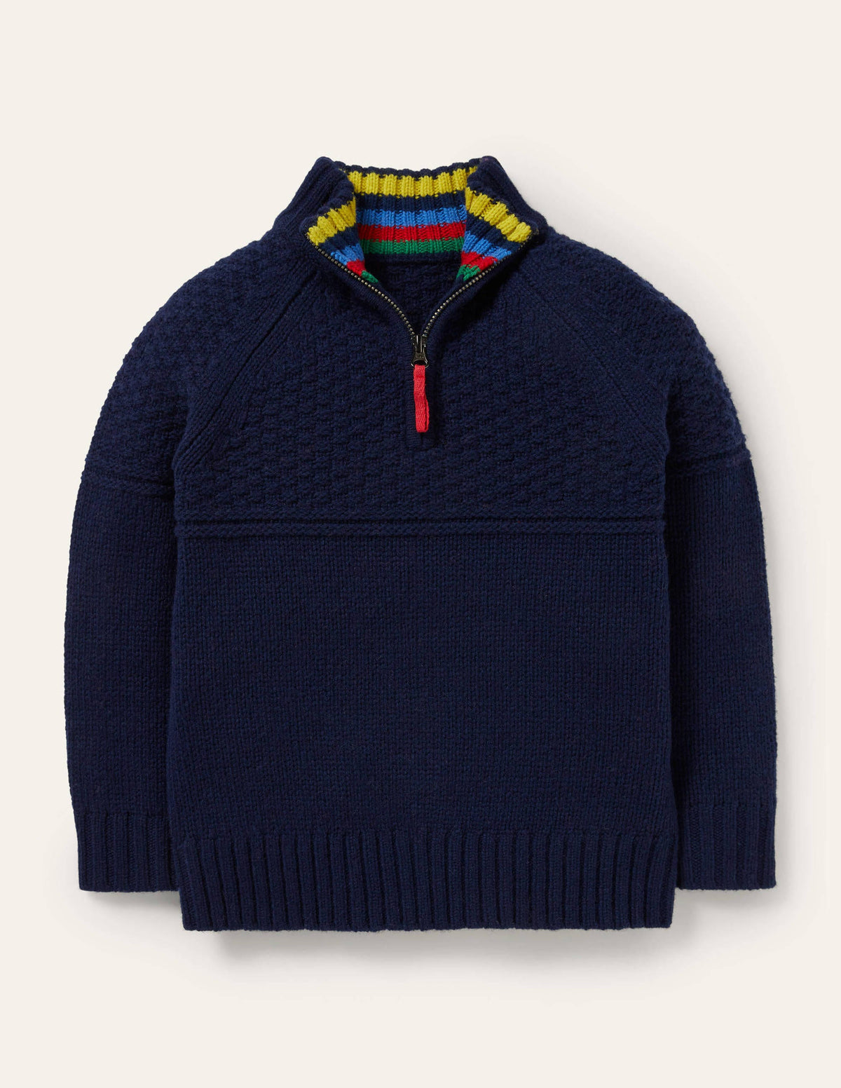 Half-zip Jumper-College Navy - Image 1