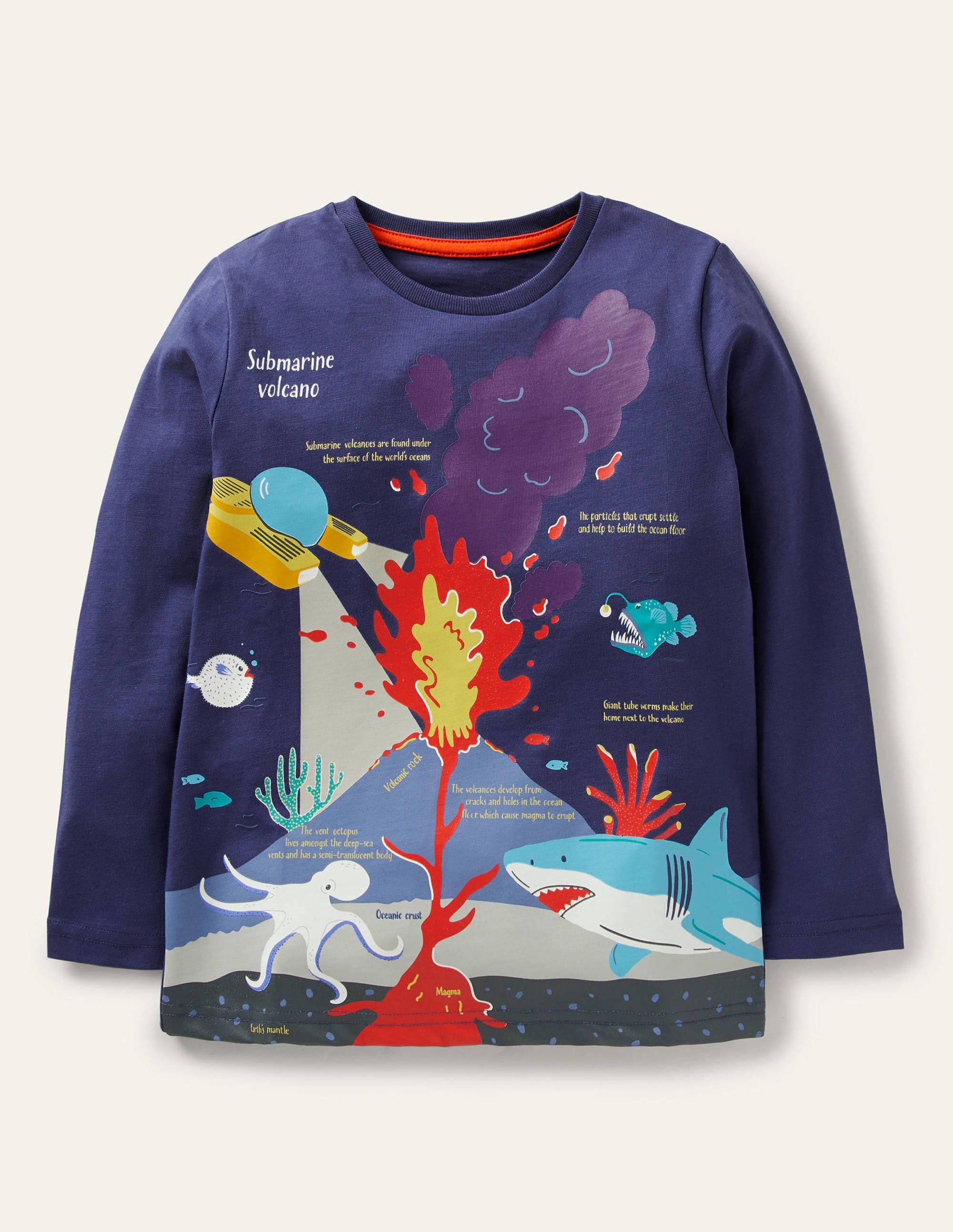 Glowing Scene T-shirt-Starboard Blue Water Volcano - Image 1