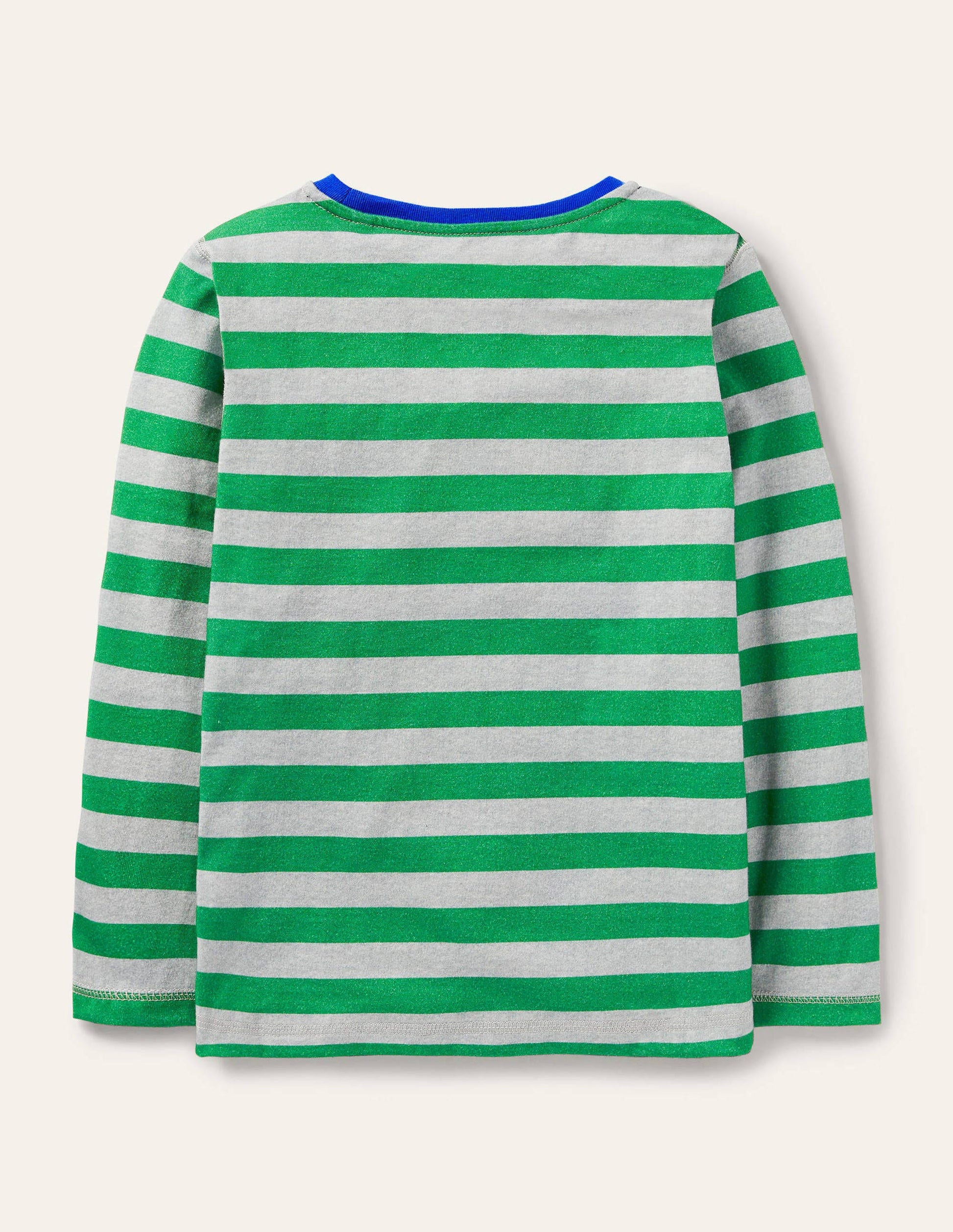 Supersoft Long-sleeved T-shirt-Grey Marl/Highland Green-2
