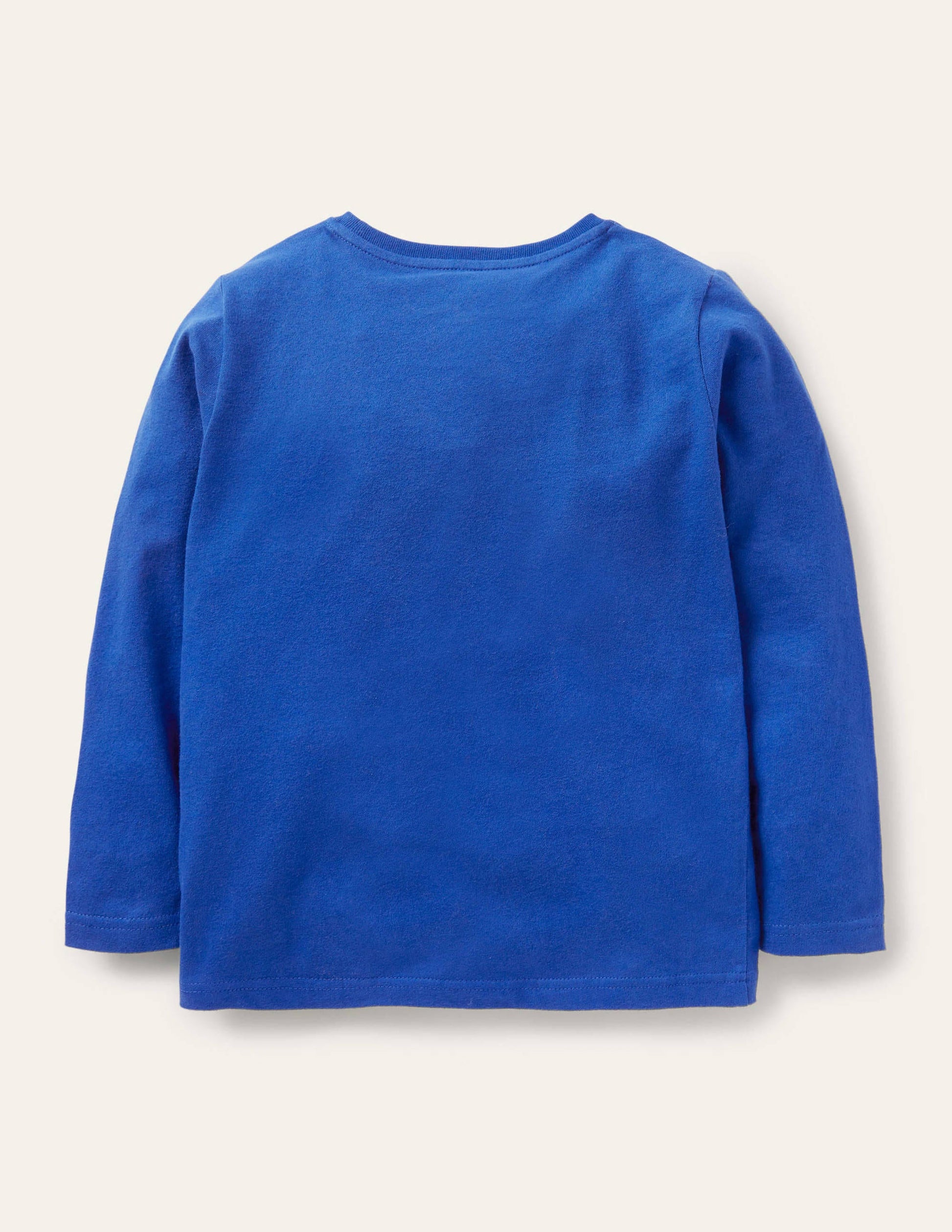 Forest Appliqué T-shirt-Brilliant Blue Bear-2