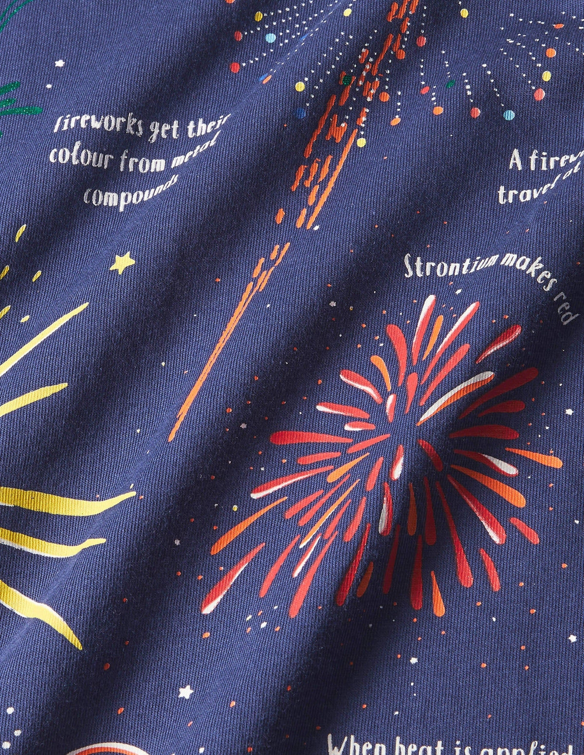 Glowing Magical T-shirt-College Navy Fireworks - Image 3