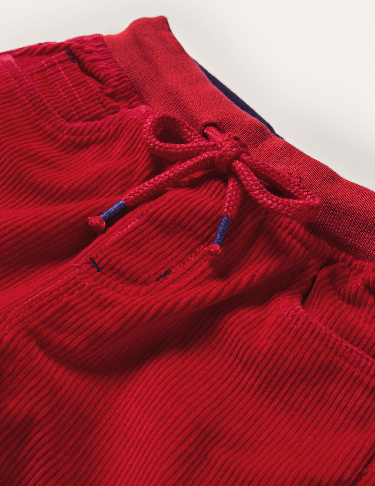 Cosy Lined Cord Trousers-Rockabilly Red - Image 3