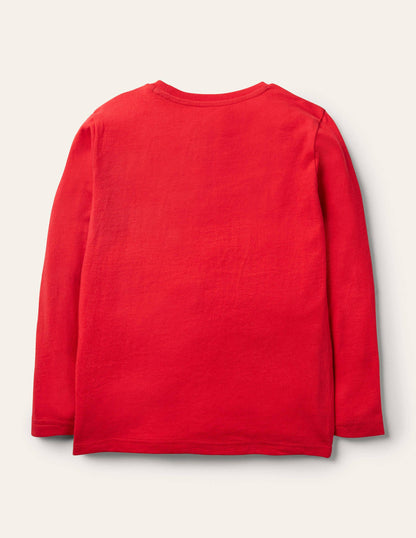 Festive Animal T-shirt-Rockabilly Red-2