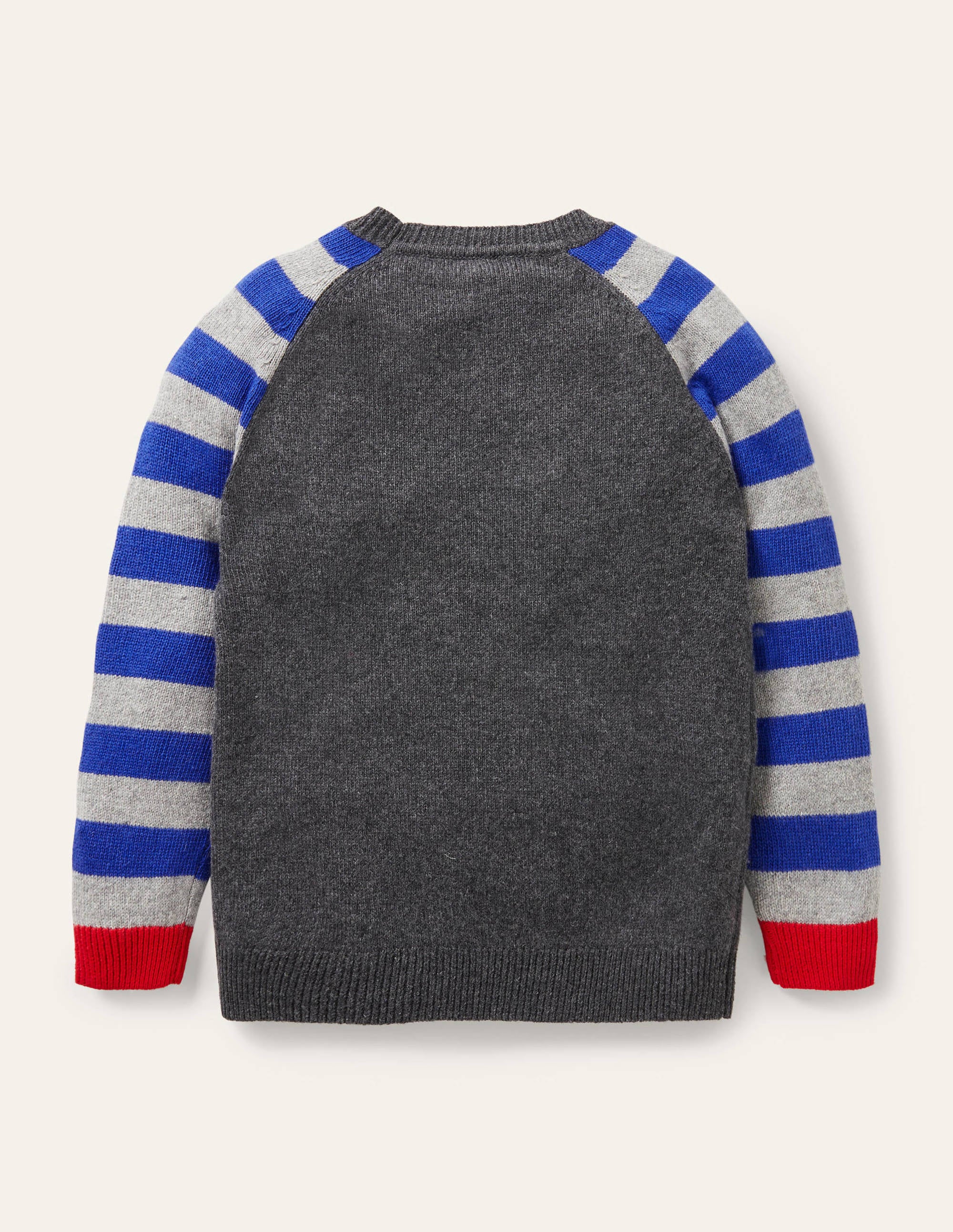 Winter Animal Crew Jumper-Charcoal Marl Wolf - Image 2