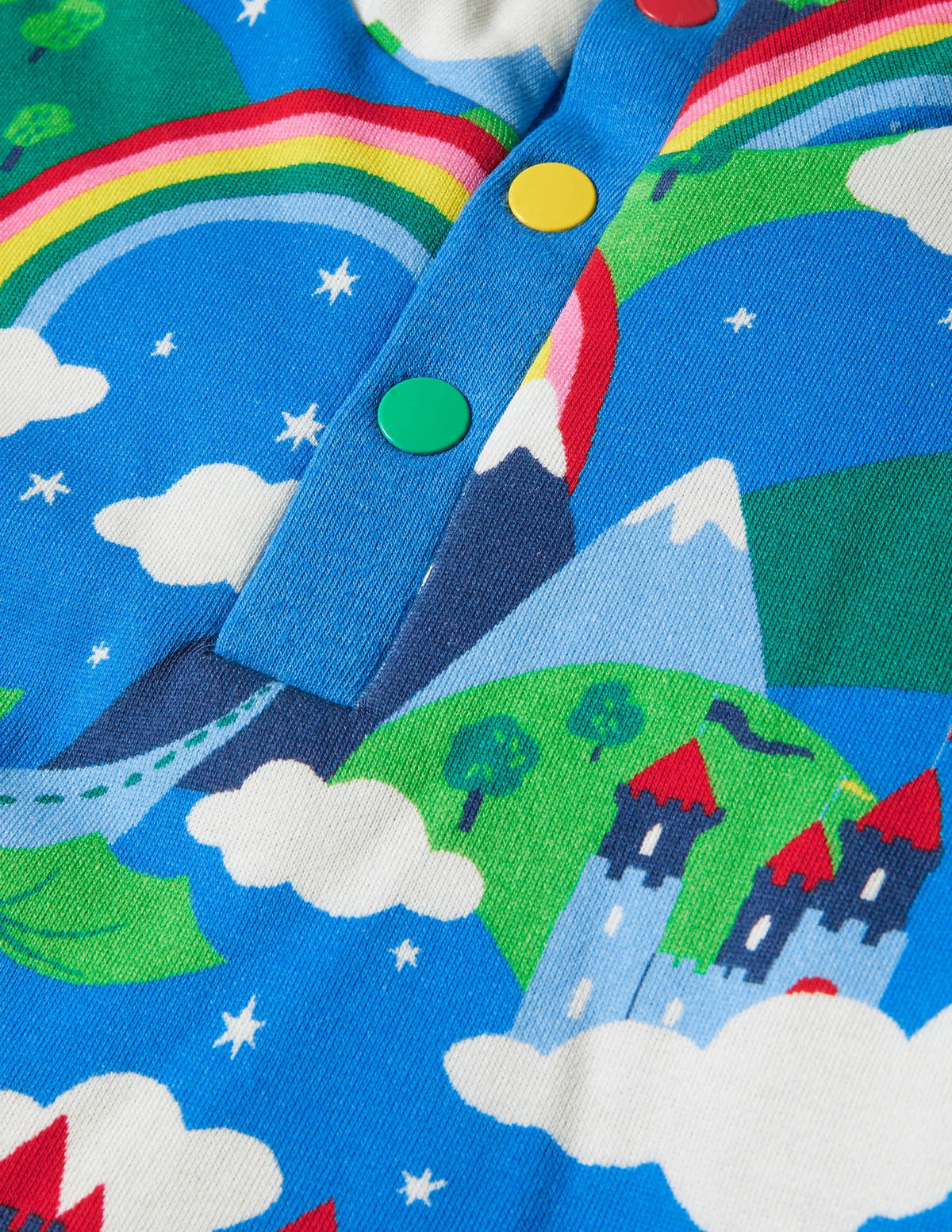 Reversible Henley Sweatshirt-Starboard Blue/Magical Castle - Image 3