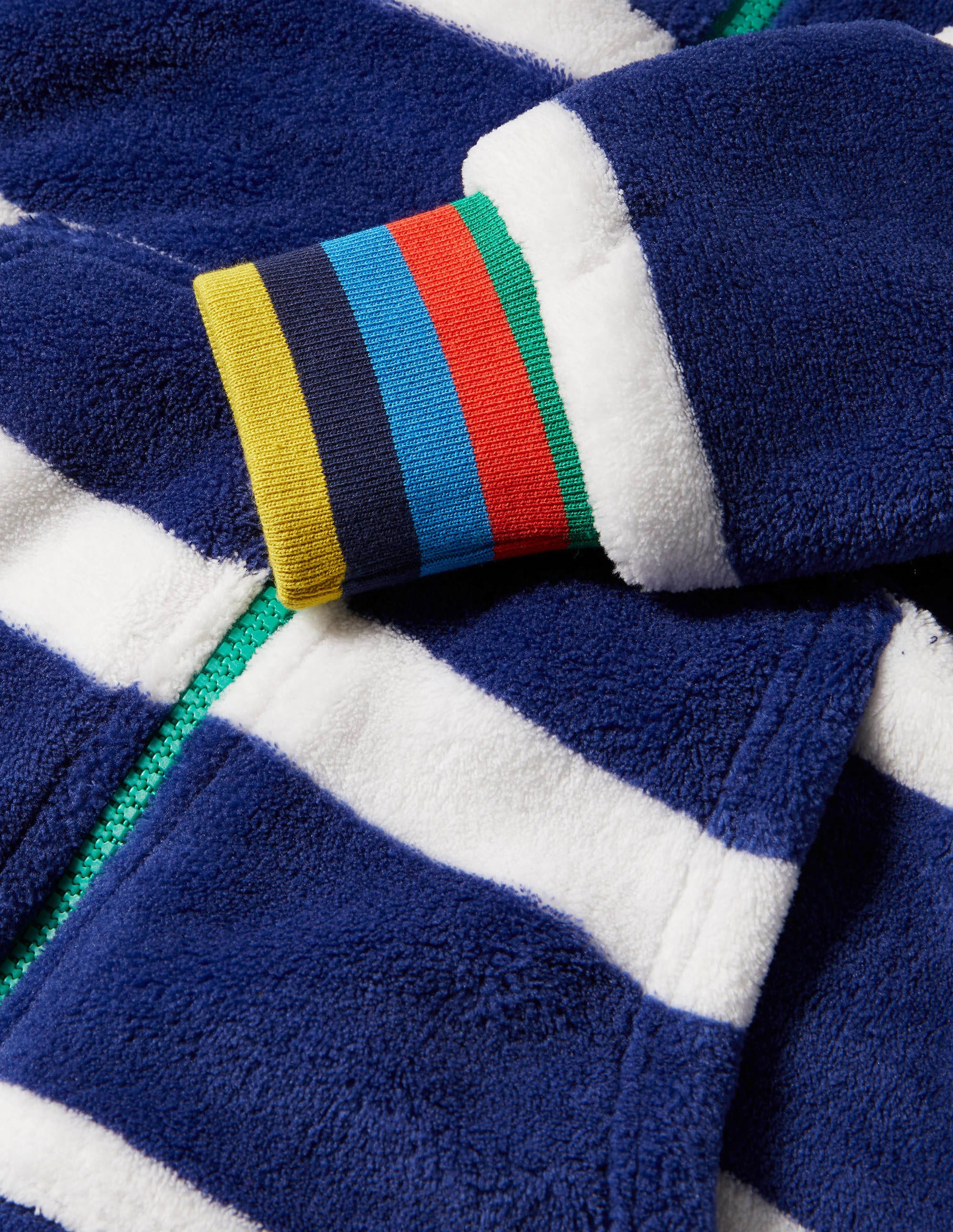 Cosy Fleece All-In-One-College Navy/Ivory Rainbow - Image 3