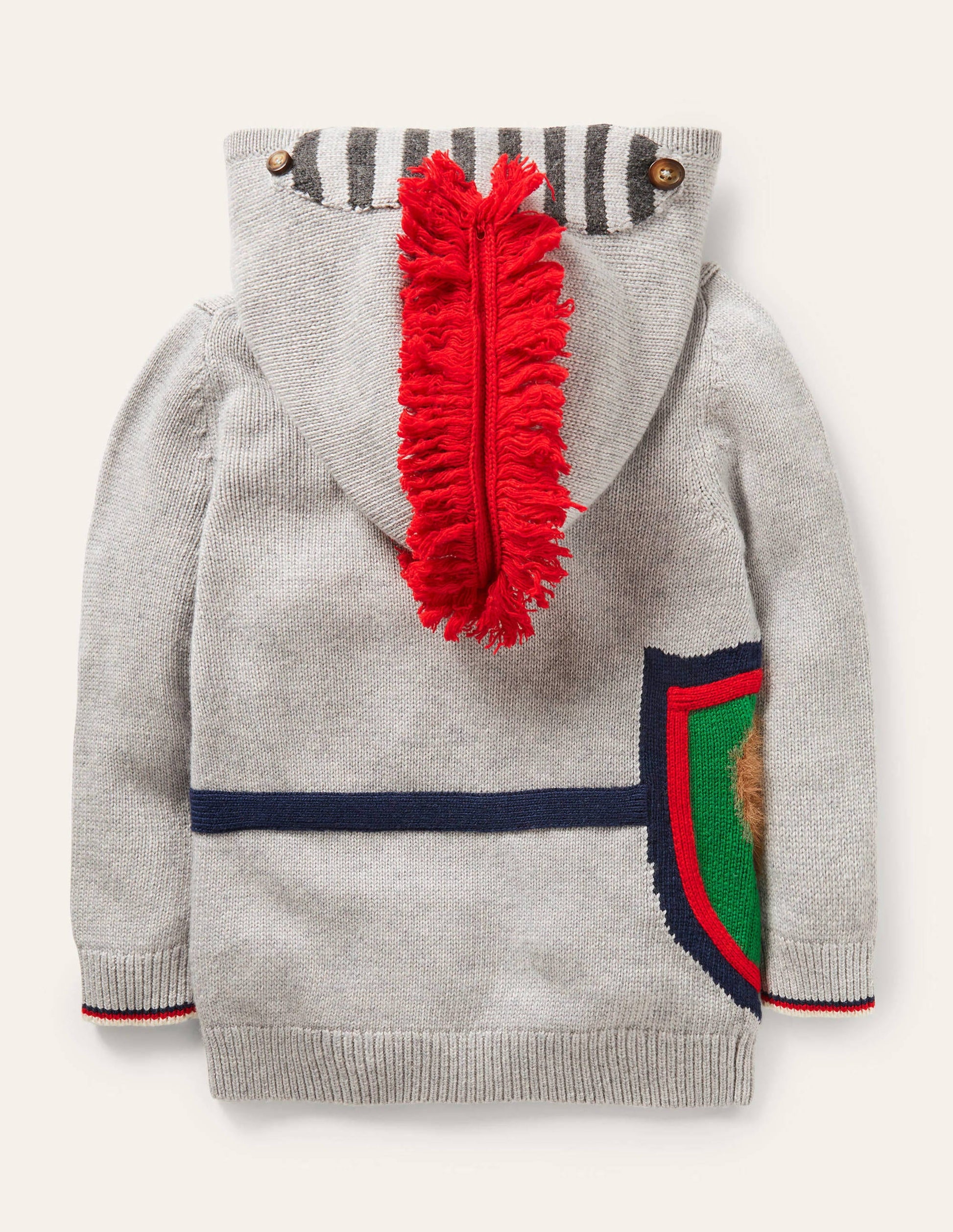 Knitted Knight Hoodie-Grey Marl Knight-2