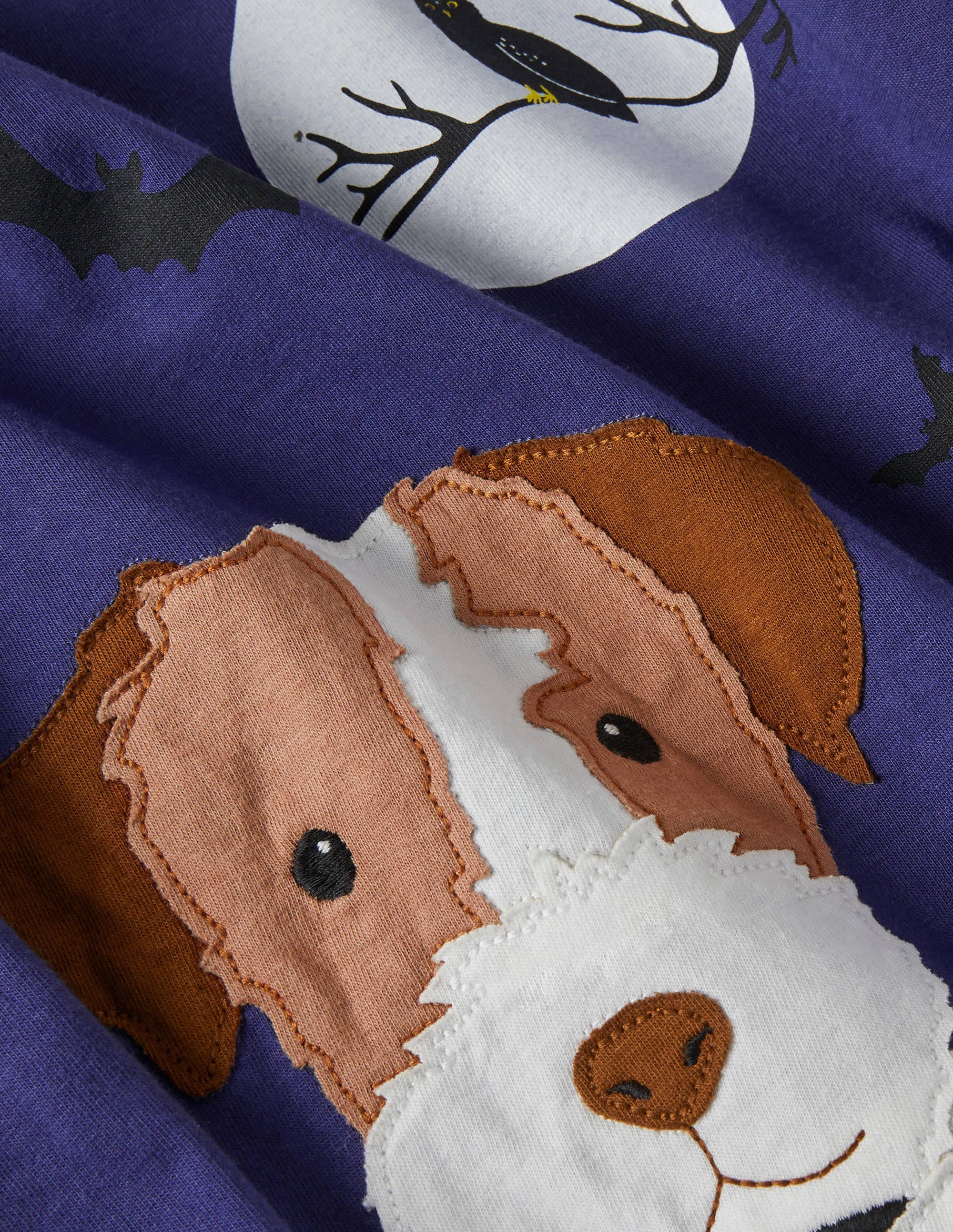 Halloween Appliqué T-shirt-College Navy Sprout - Image 3