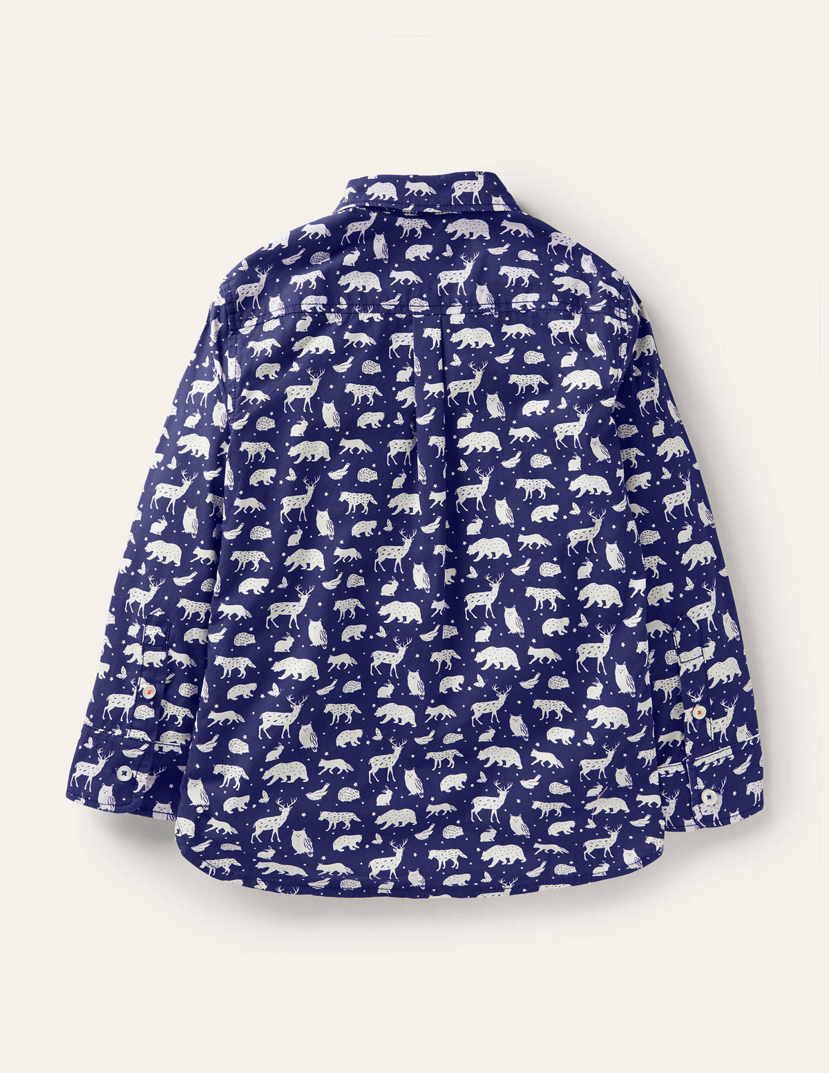 Printed Party Shirt-Starboard Blue Woodland Animal - Image 2