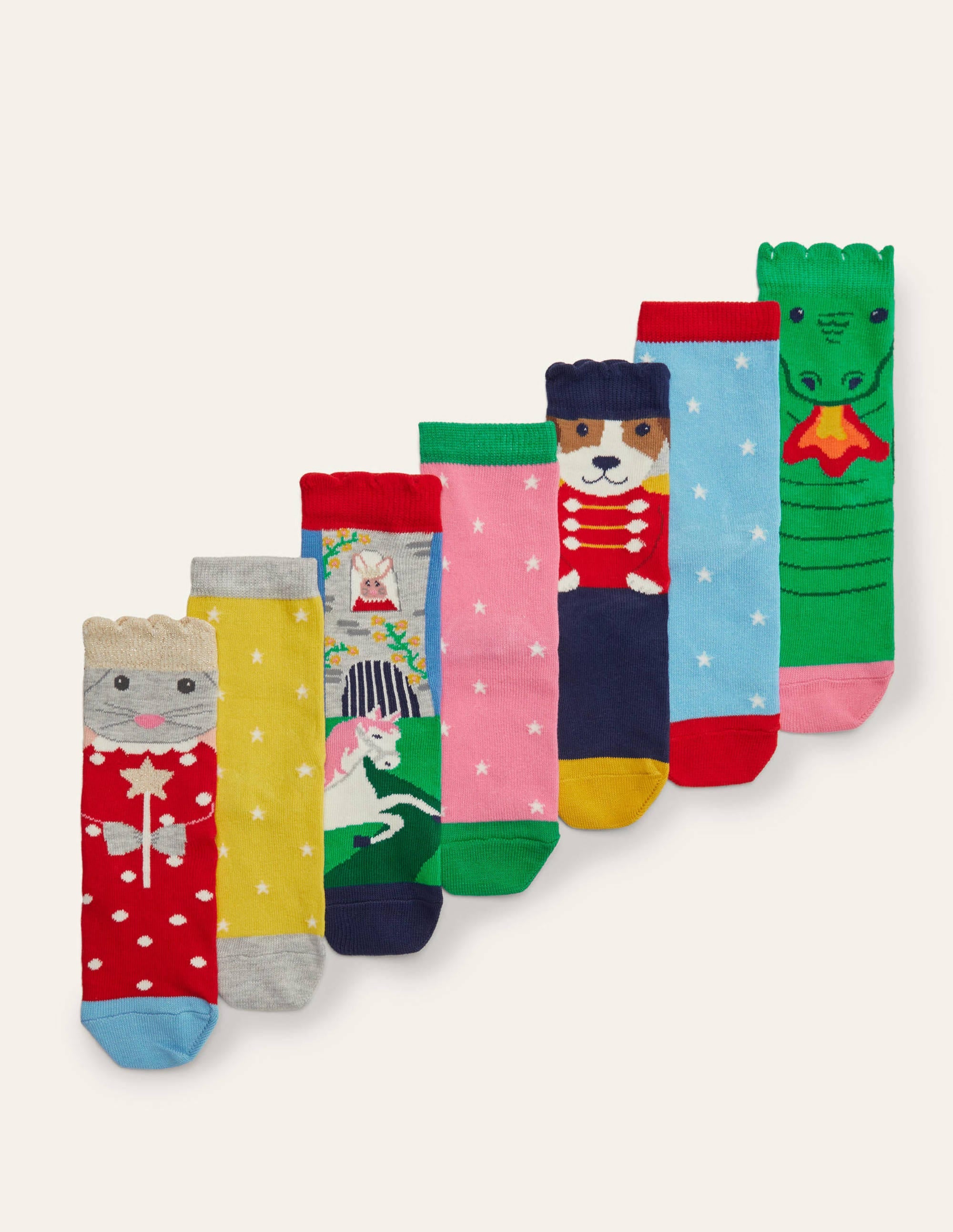Sock Box 7 Pack-Dragons and Castles - Image 1