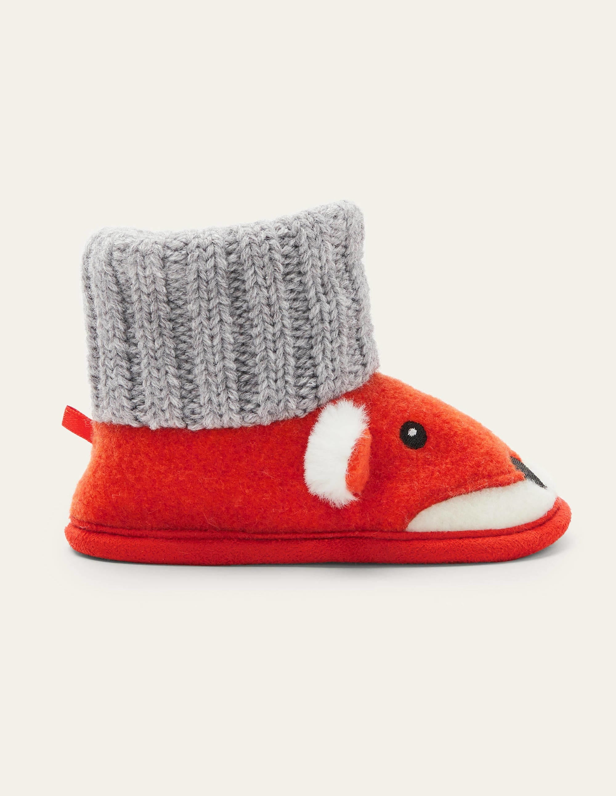Fox Knitted Slipper Booties-Autumn Orange - Image 3