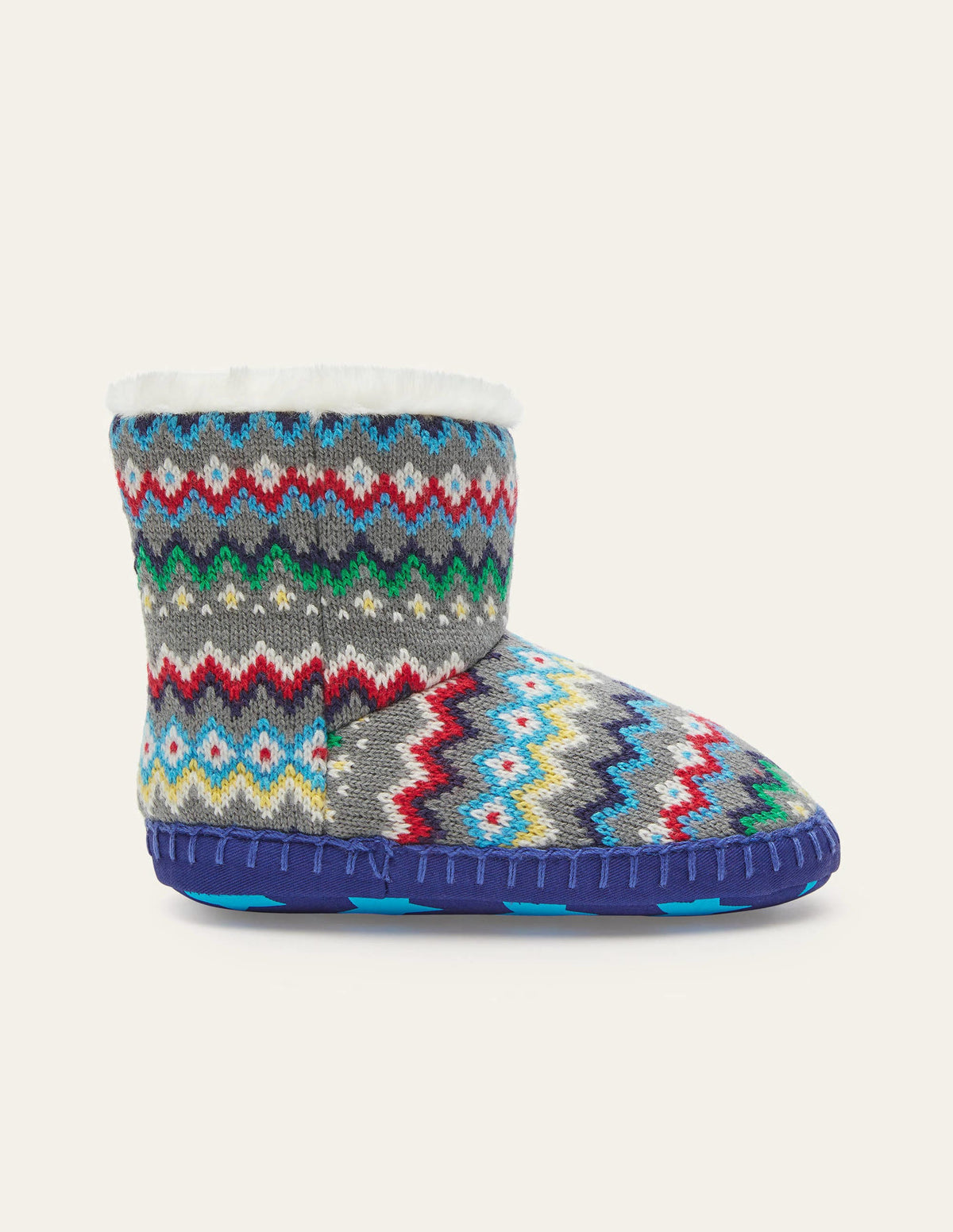 Slipper Boots-Grey Fairisle - Image 2