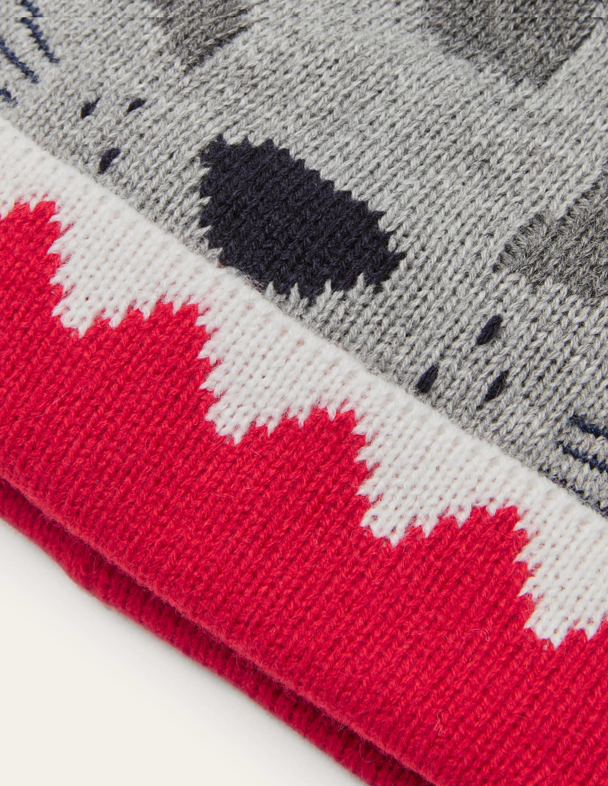 Wolf Knitted Hat-Grey Marl - Image 2