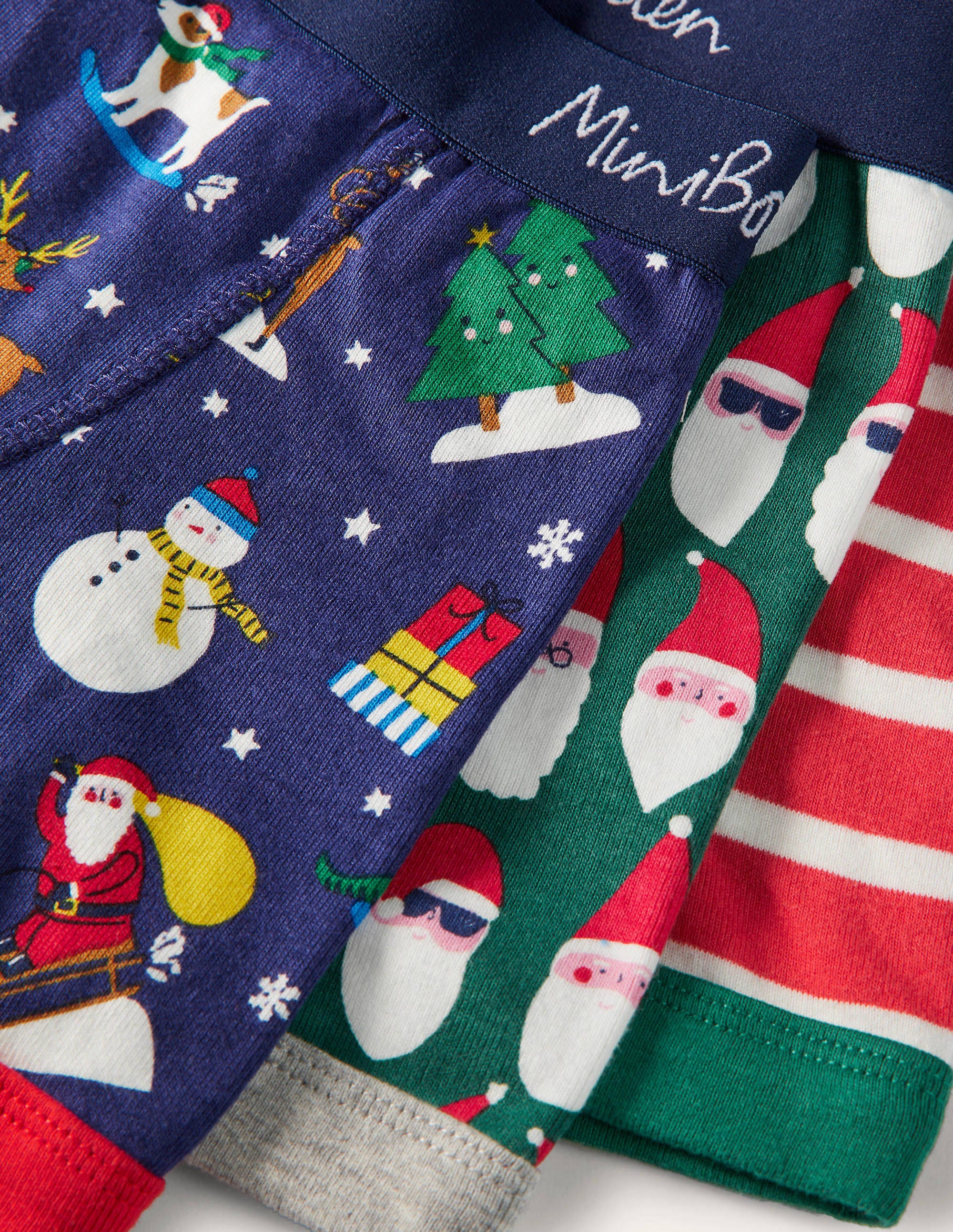 Christmas Boxers 3 Pack-Green Santa - Image 2