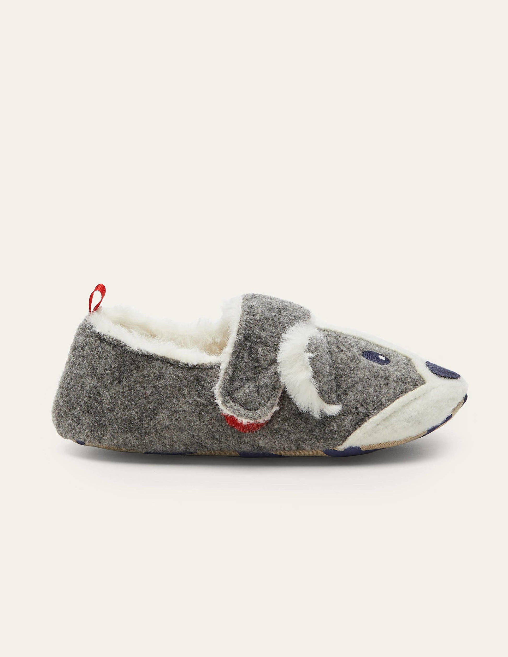 Felt Badger Slippers-Grey Marl-2