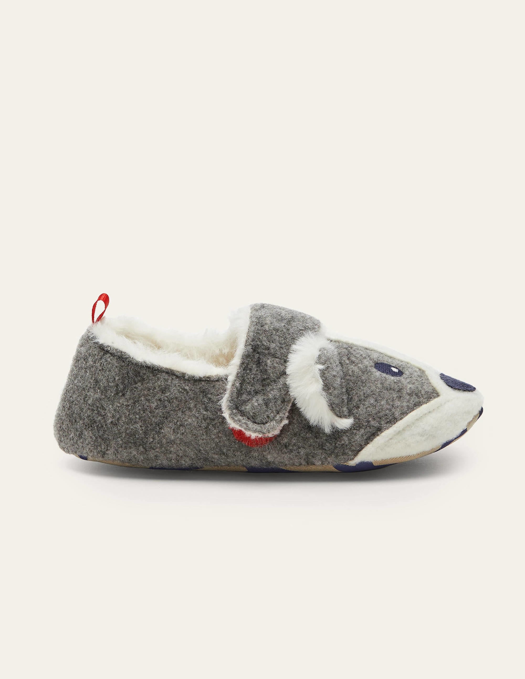 Felt Badger Slippers-Grey Marl - Image 2