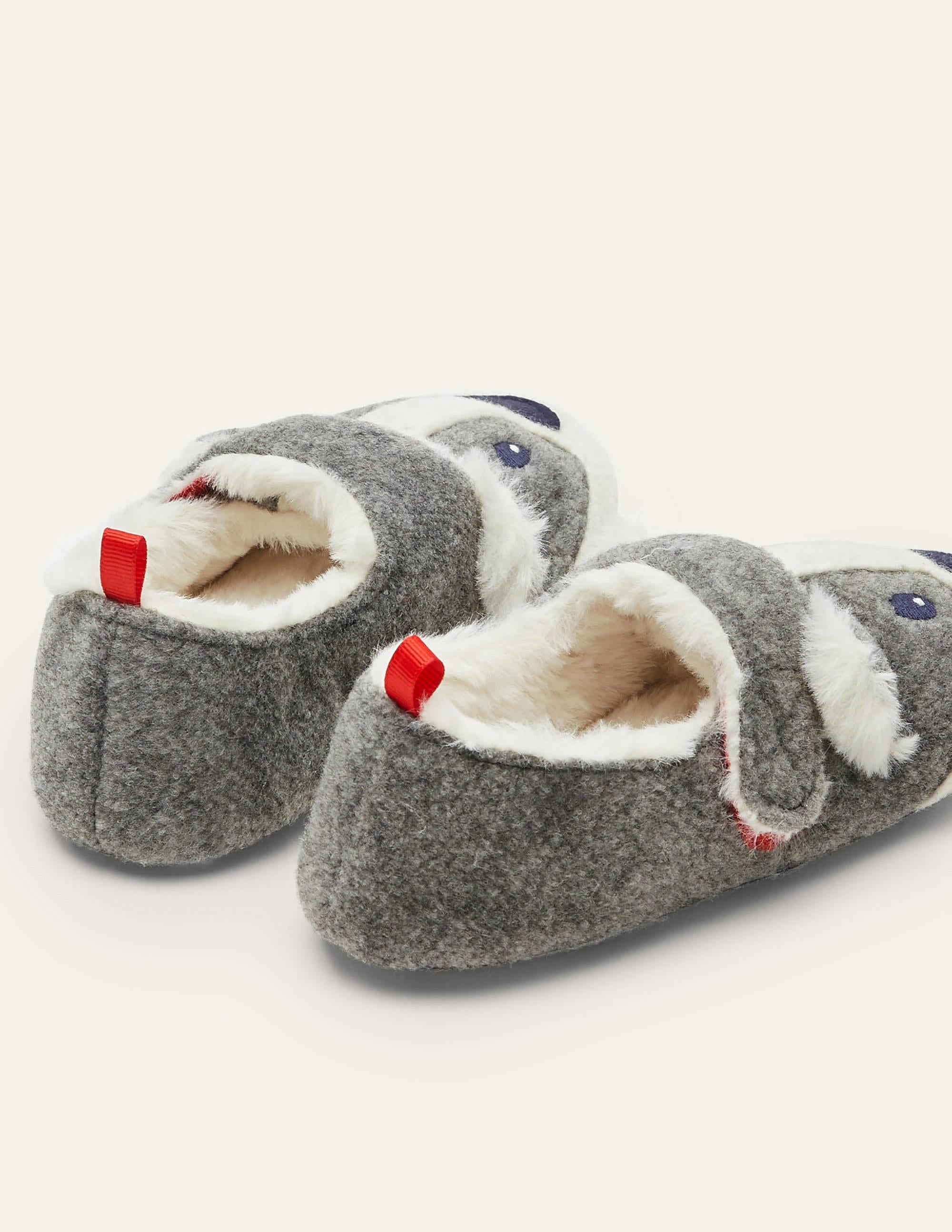 Felt Badger Slippers-Grey Marl - Image 3