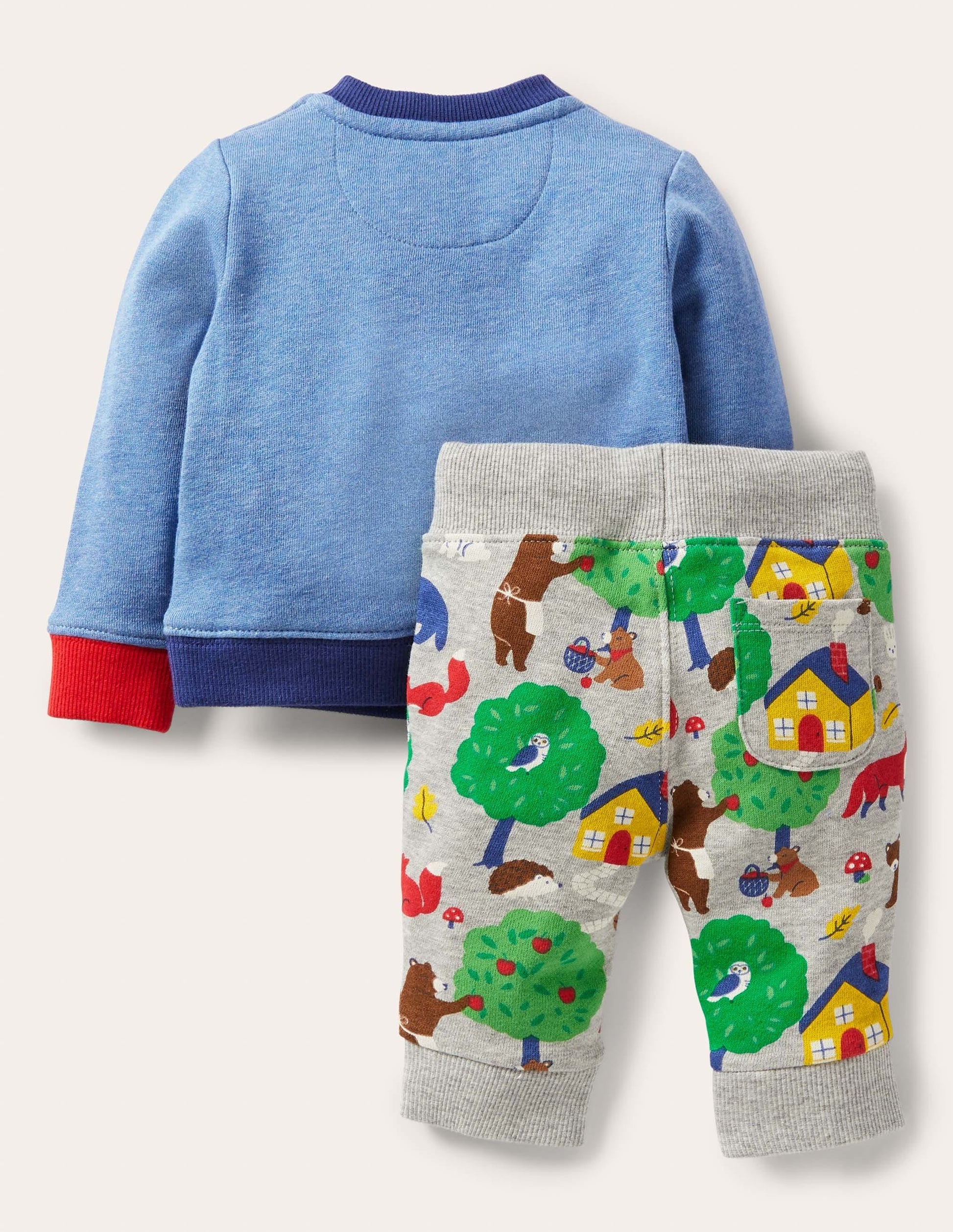 Cosy Sweatshirt & Bottoms Set-Grey Marl Bears-2